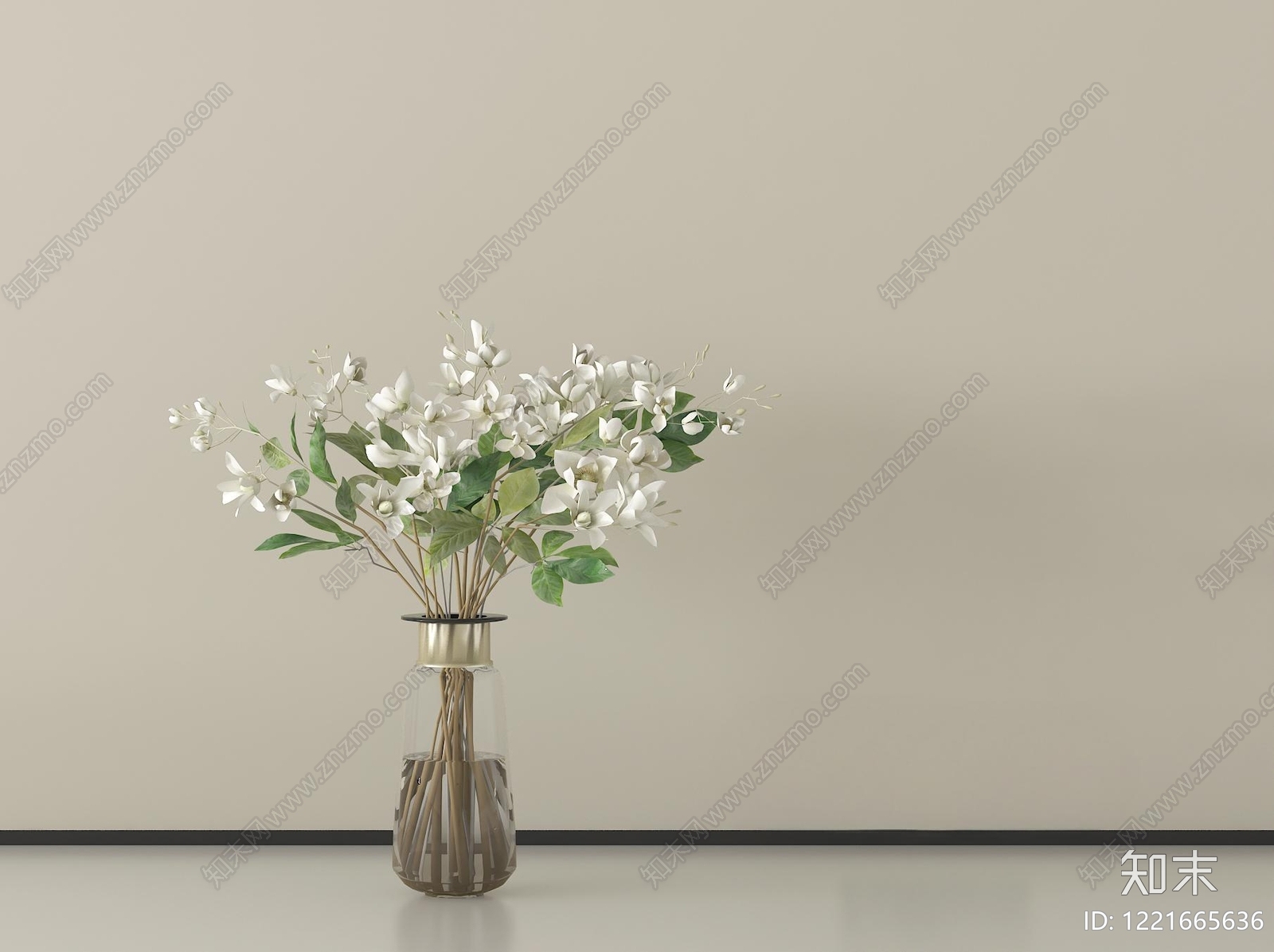 极简花艺3D模型下载【ID:1221665636】