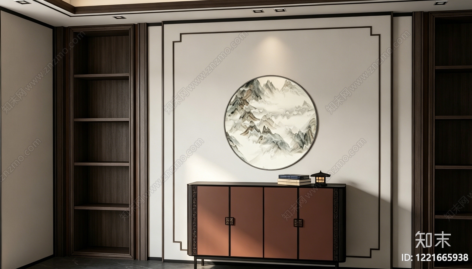新中式玄关SU模型下载【ID:1221665938】