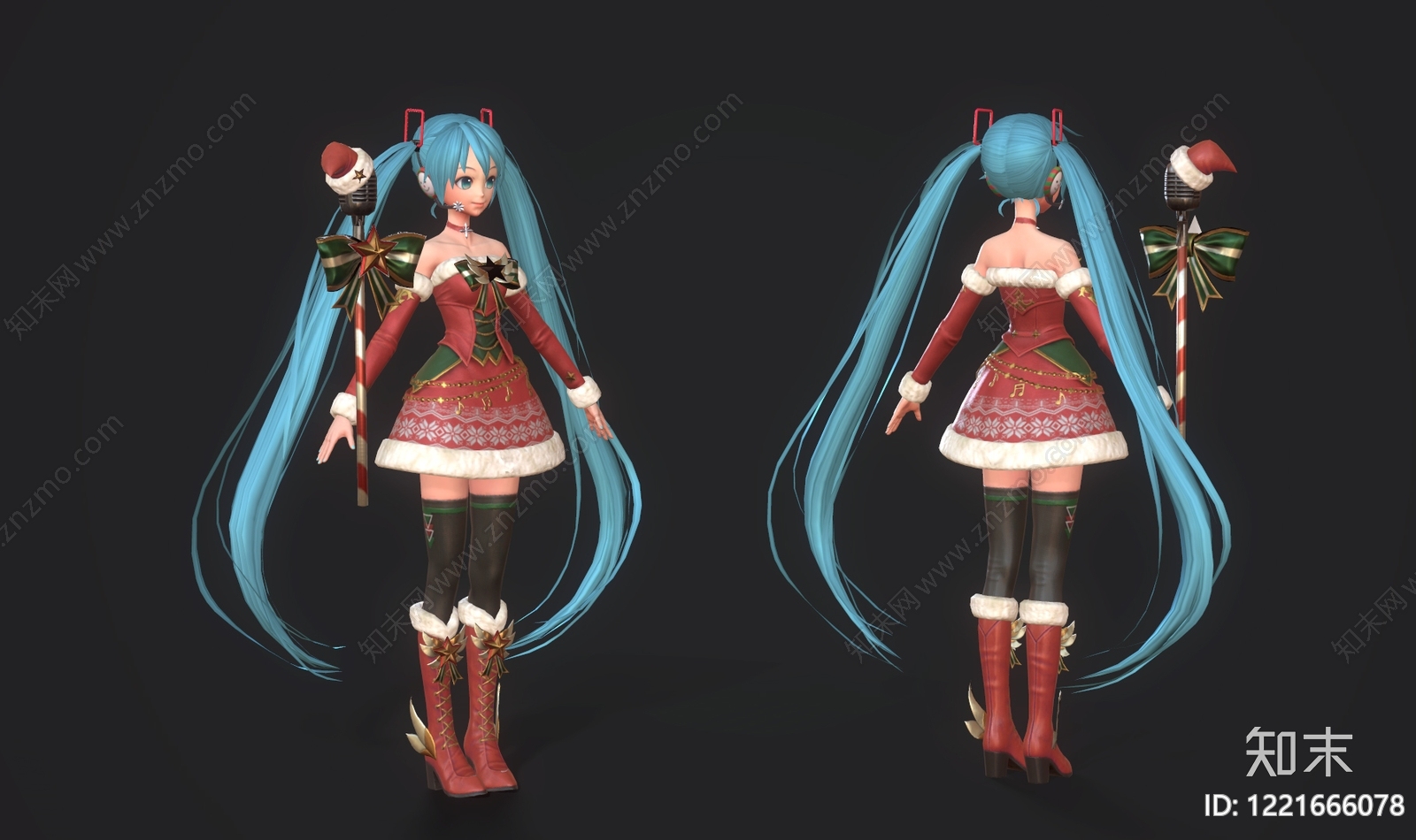 null虚拟人物3D模型渲染效果图