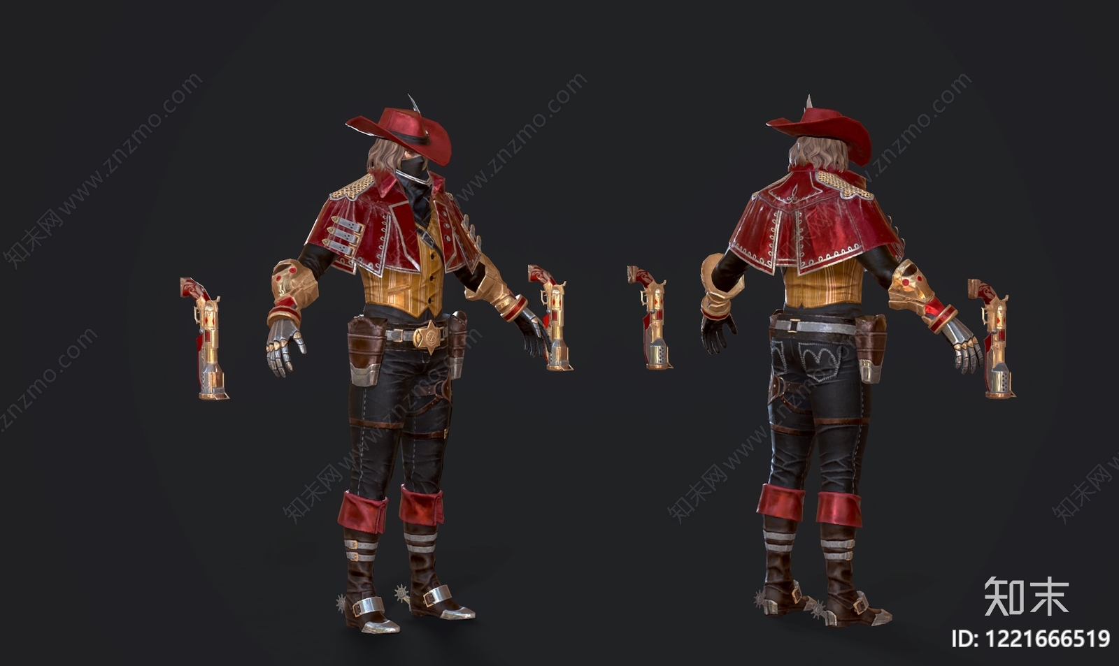 null虚拟人物3D模型渲染效果图