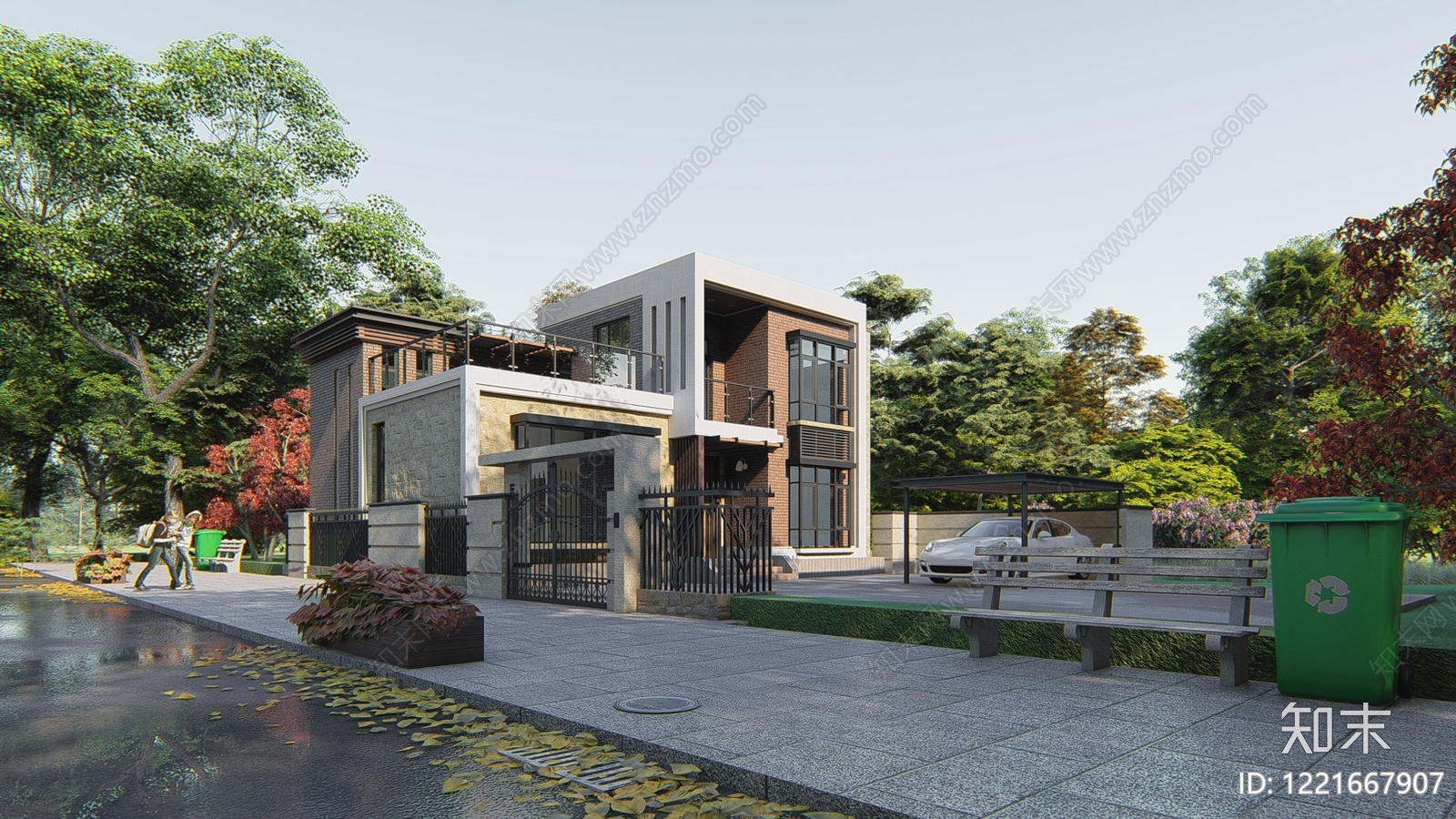 别墅建筑cad施工图下载【ID:1221667907】