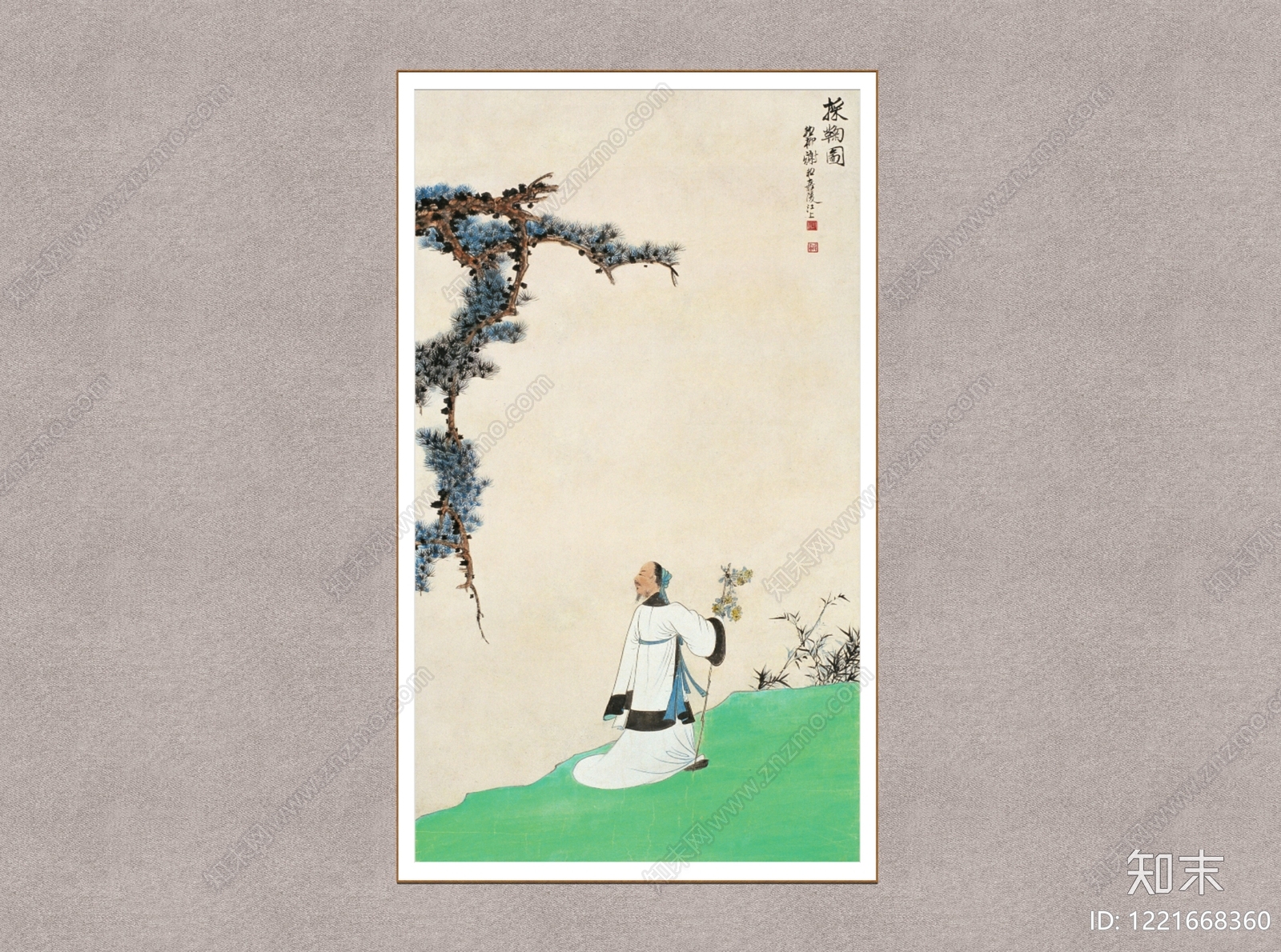 中式挂画SU模型下载【ID:1221668360】
