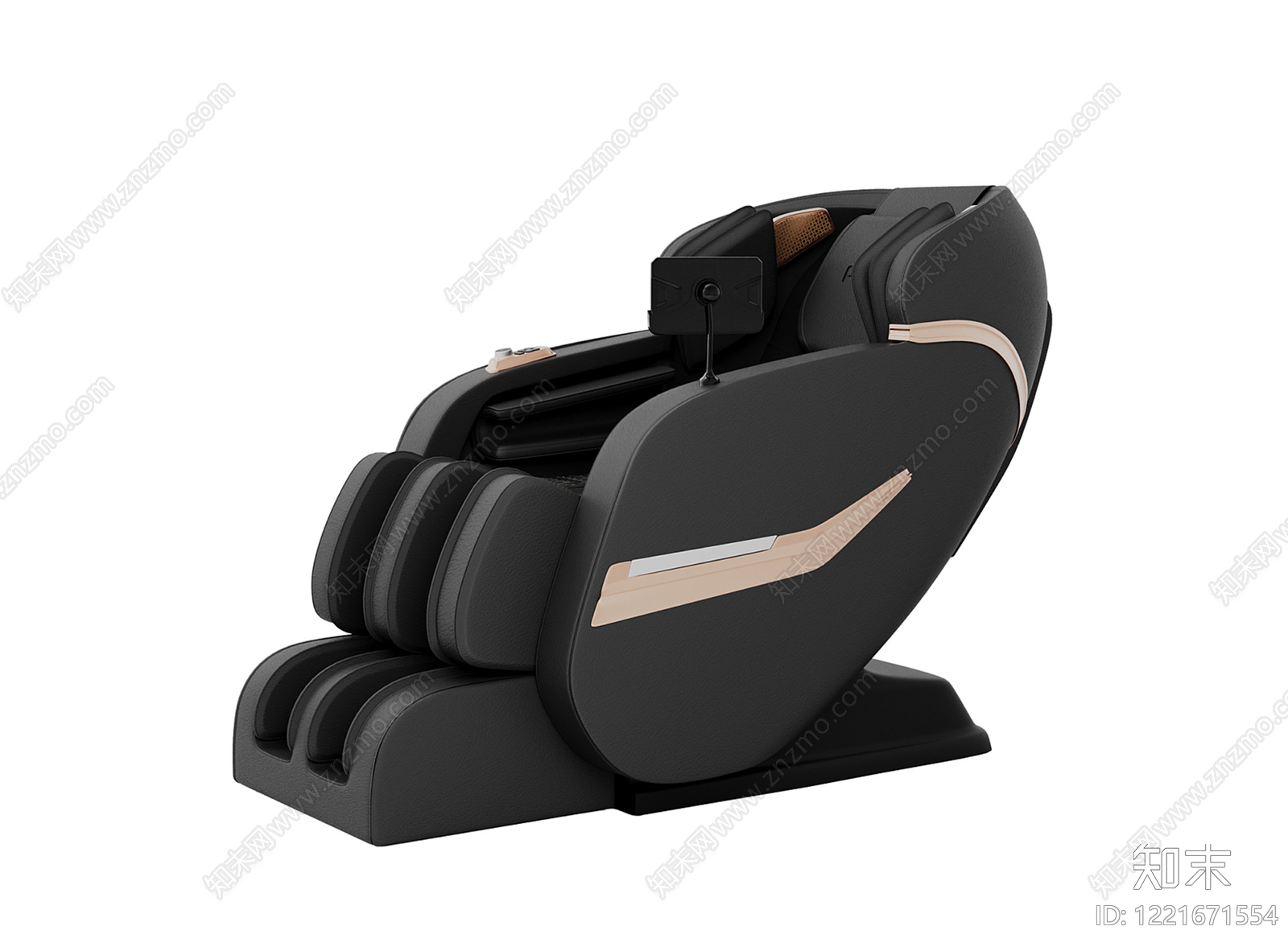 轻奢按摩椅3D模型渲染效果图
