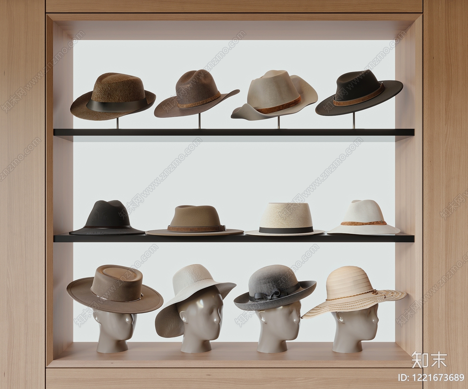 极简服装展厅3D模型渲染效果图