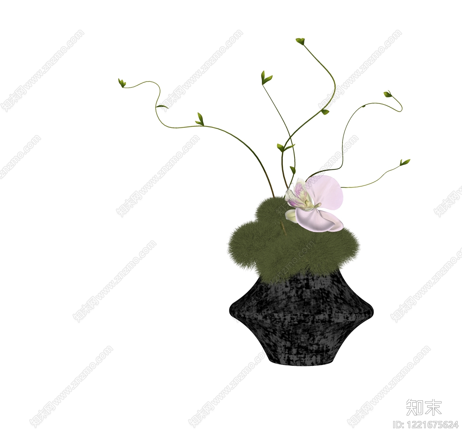 禅意花艺SU模型下载【ID:1221675624】