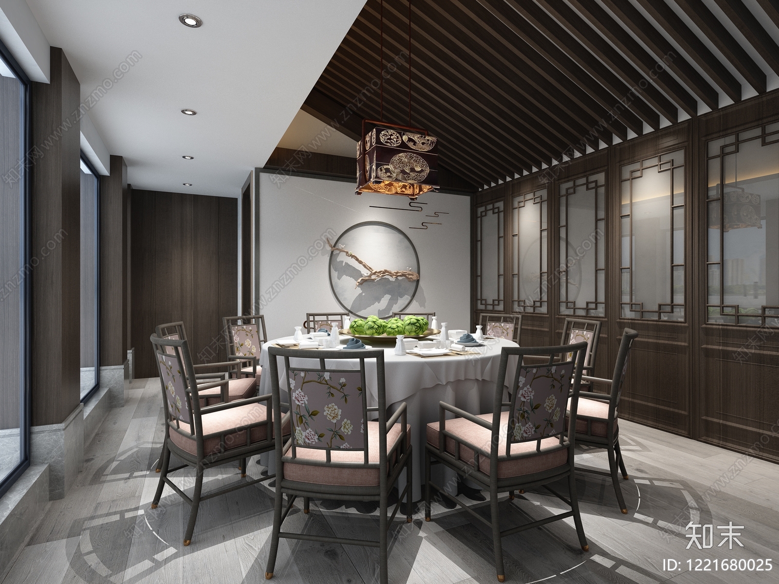 新中式包厢3D模型下载【ID:1221680025】