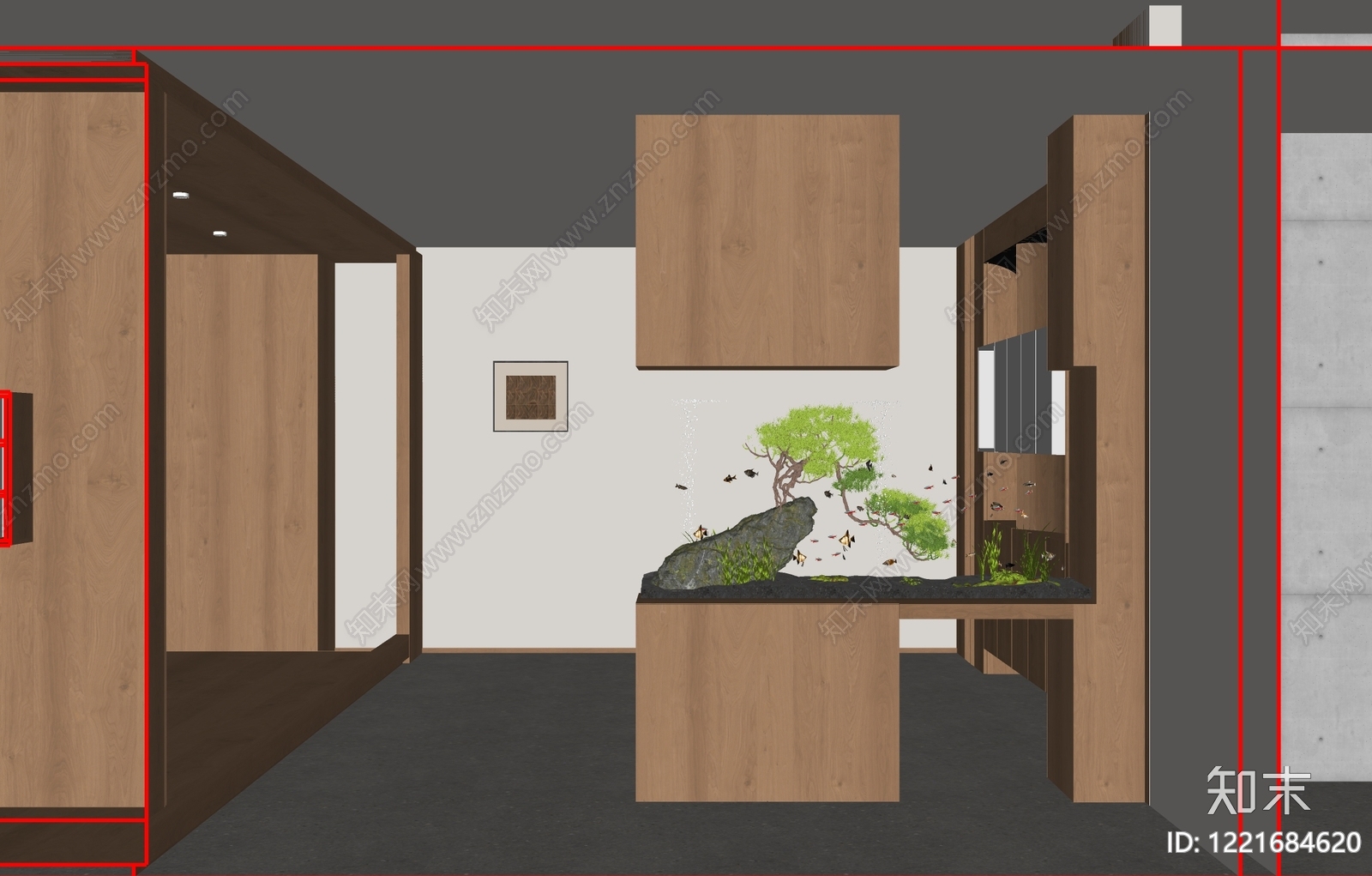 极简玄关SU模型下载【ID:1221684620】