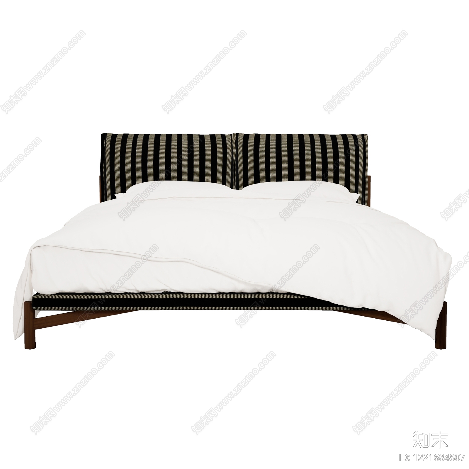 中古风双人床3D模型下载【ID:1221684807】