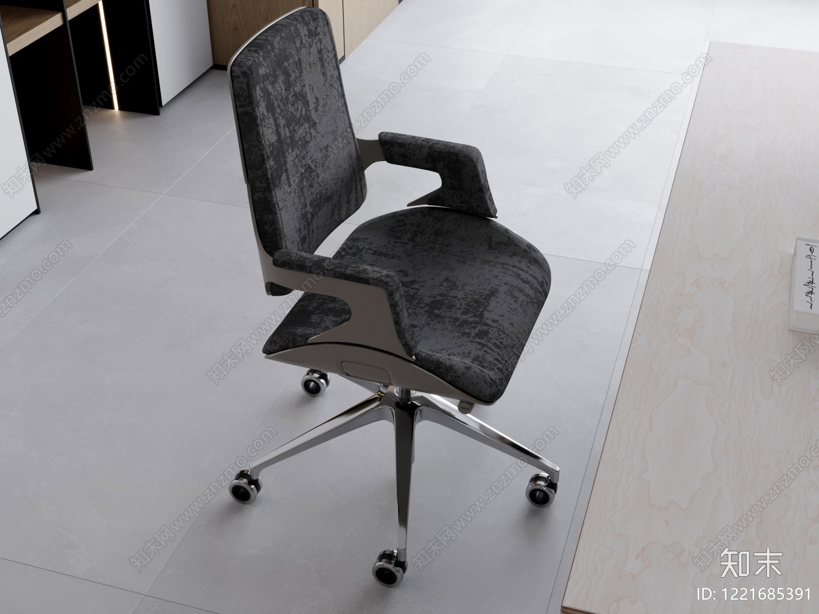 意式极简办公椅3D模型下载【ID:1221685391】