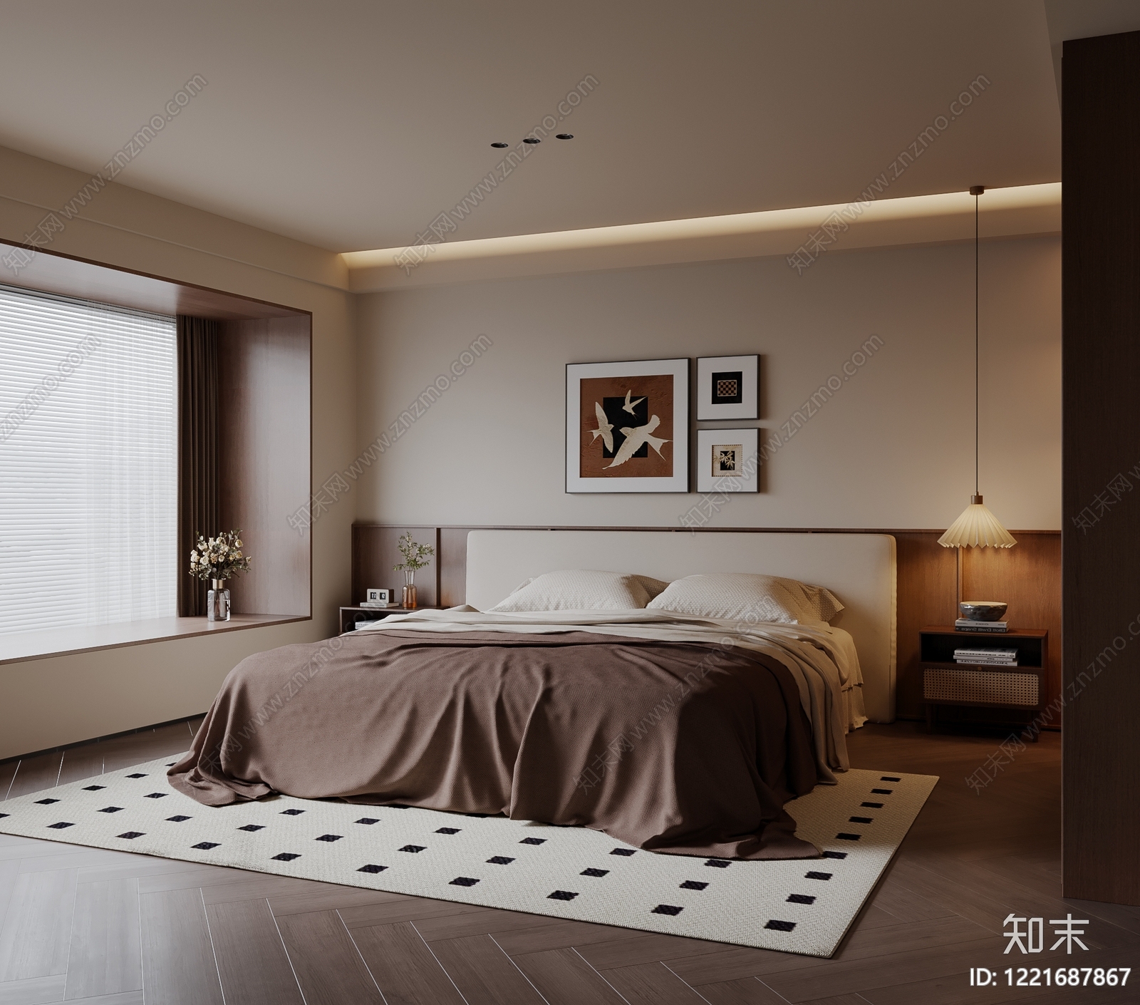 中古风家居卧室3D模型下载【ID:1221687867】