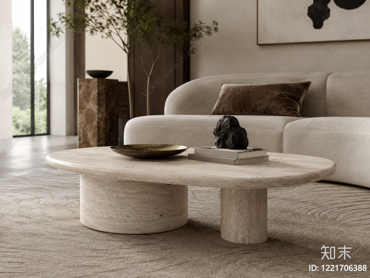 侘寂茶几3D模型下载【ID:1221706388】
