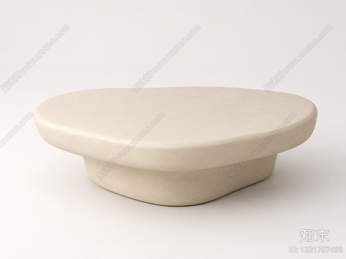 奶油风茶几3D模型下载【ID:1221707499】
