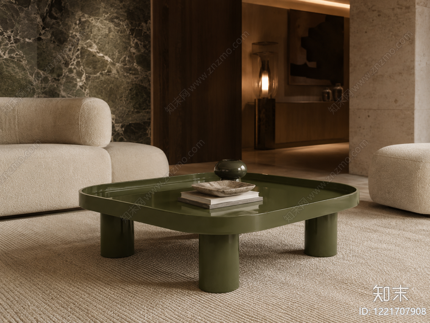 极简茶几3D模型下载【ID:1221707908】