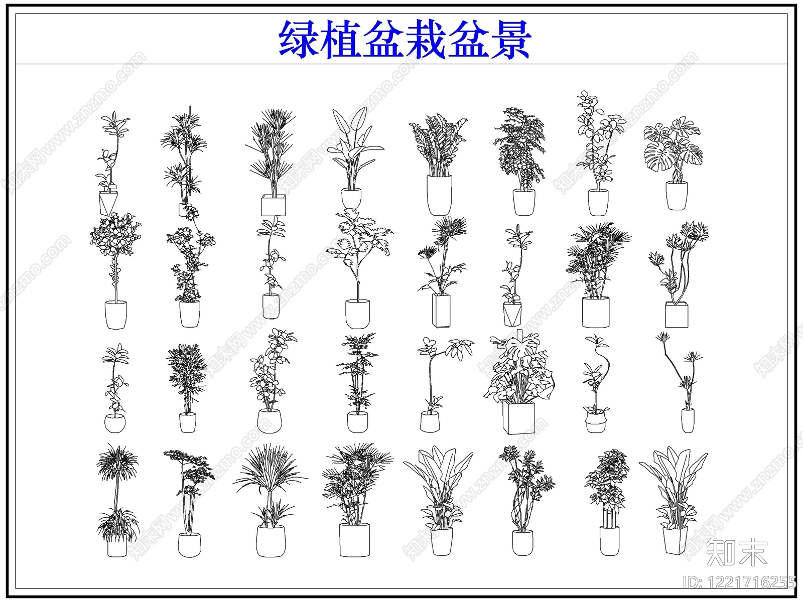 绿植cad施工图下载【ID:1221716255】