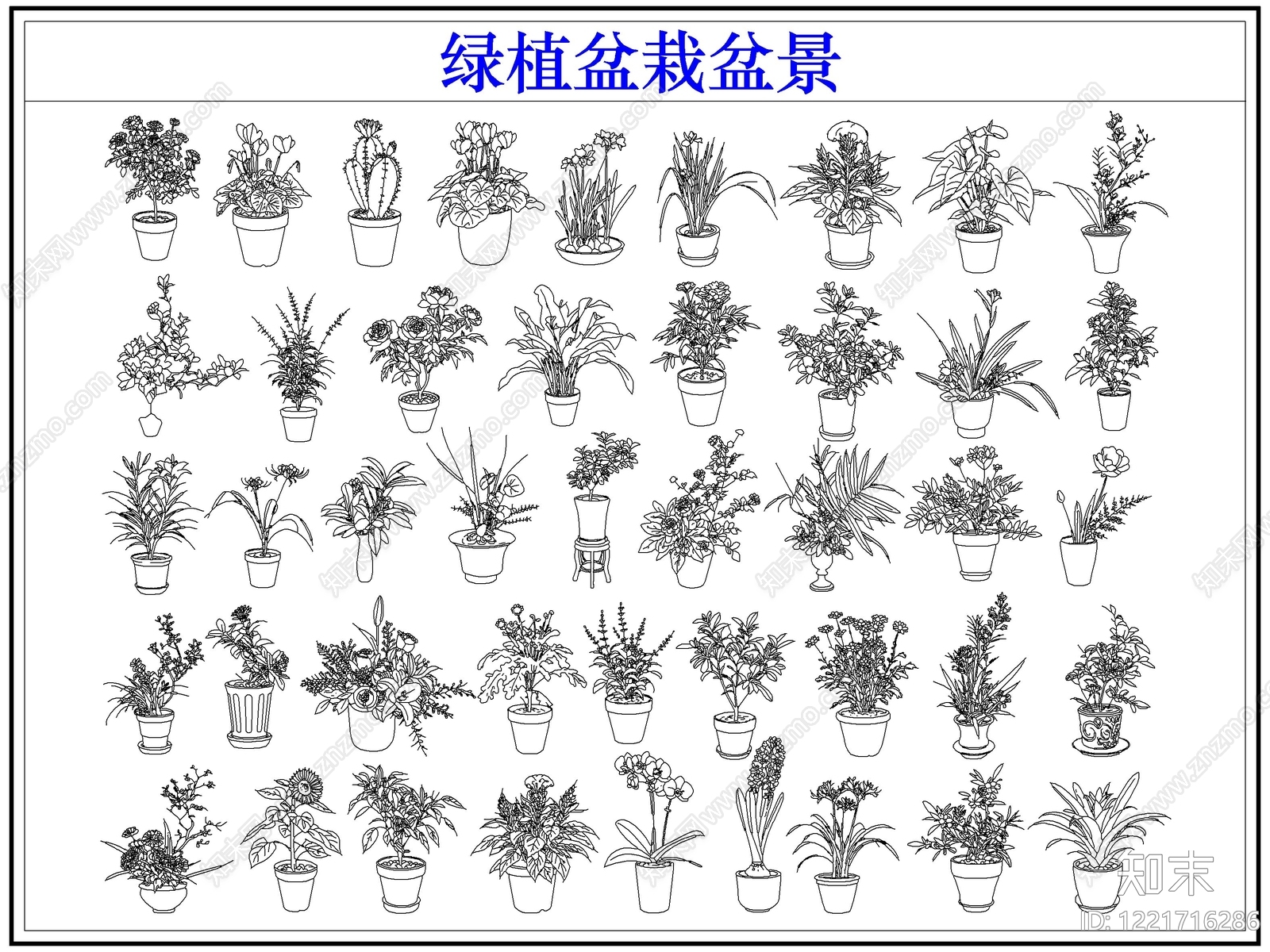 绿植cad施工图下载【ID:1221716286】