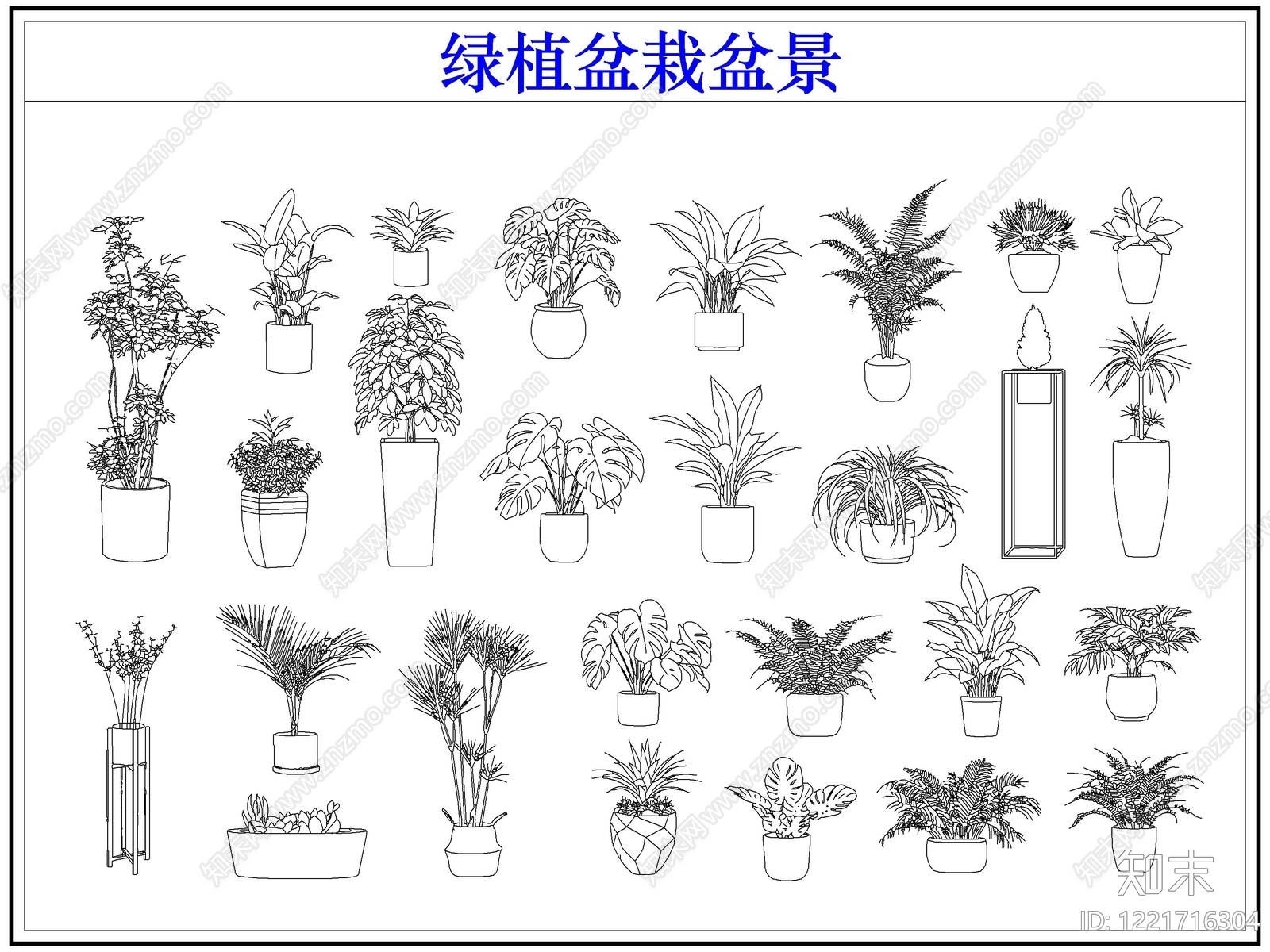 绿植cad施工图下载【ID:1221716304】