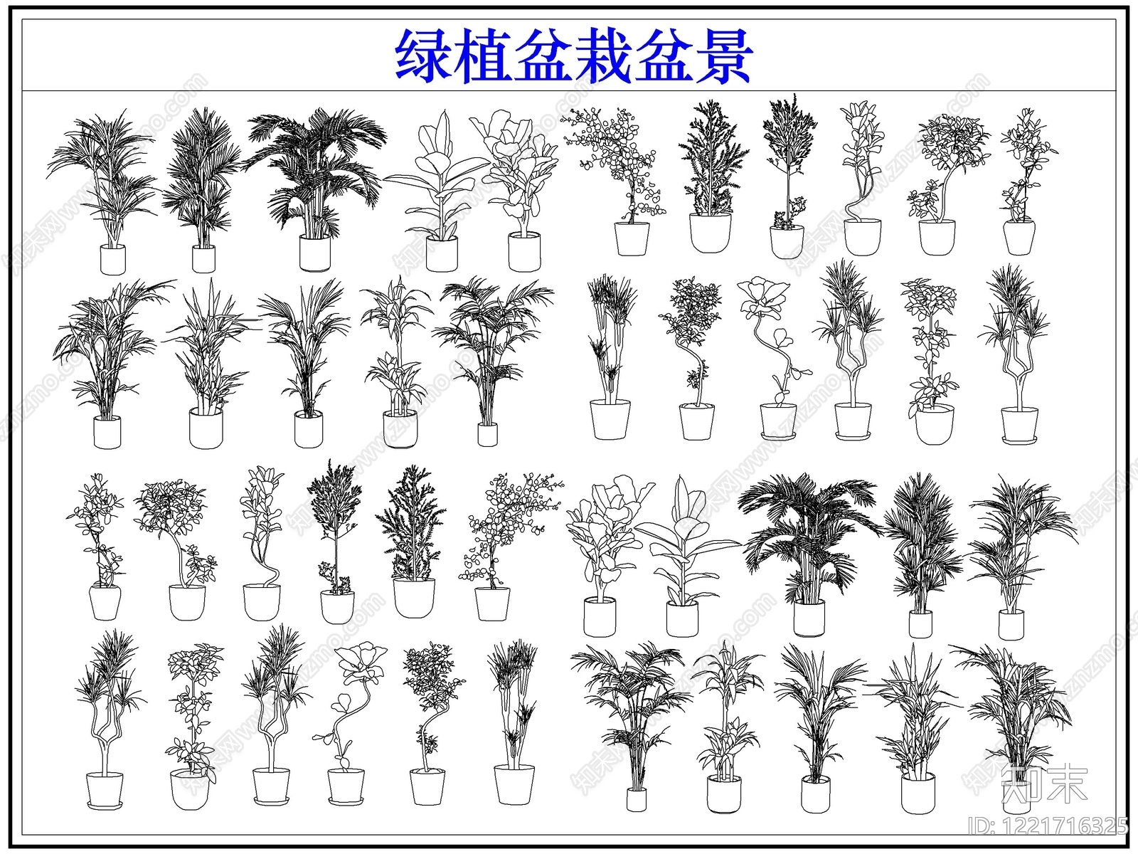 绿植cad施工图下载【ID:1221716325】