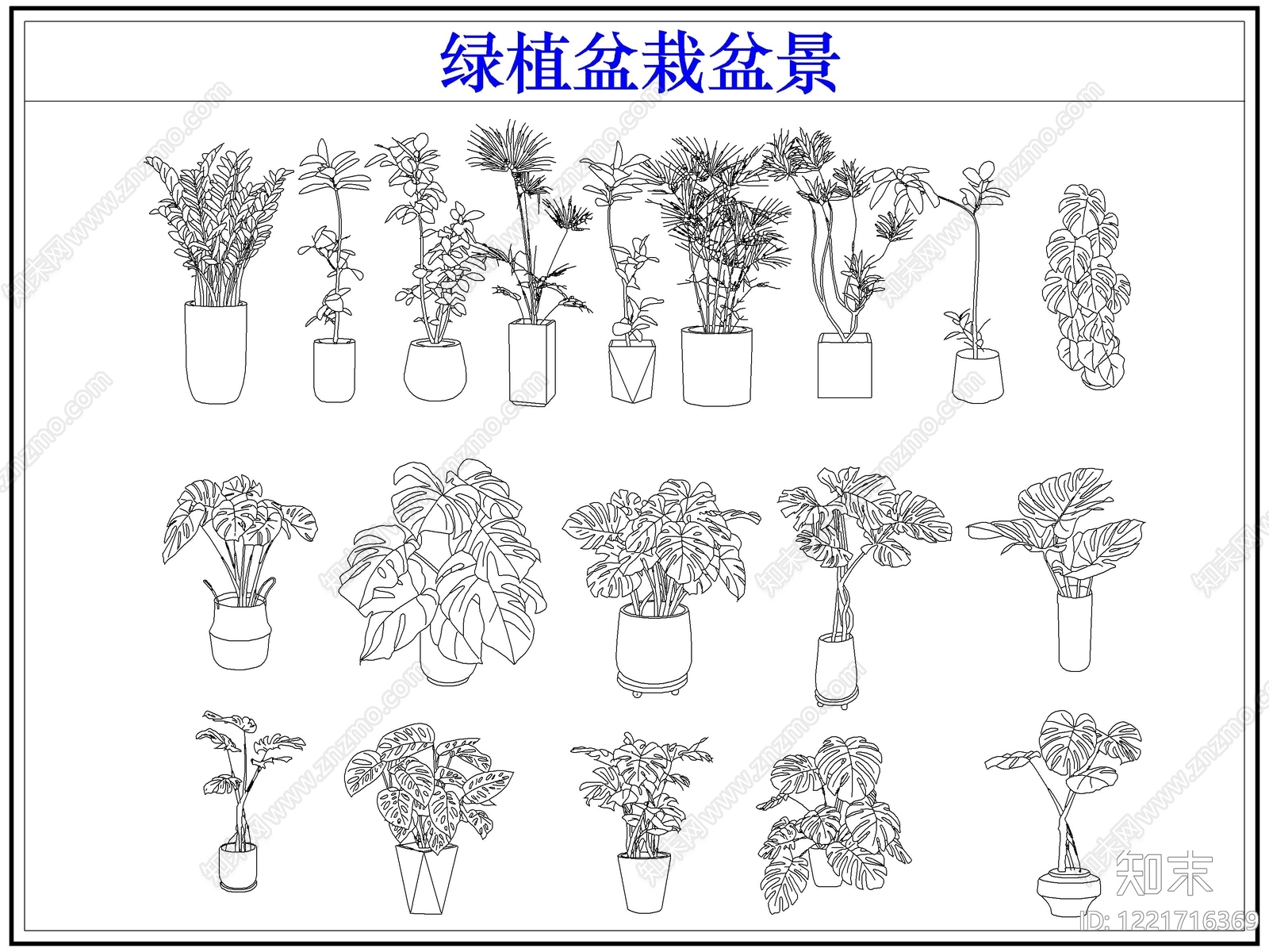 绿植cad施工图下载【ID:1221716369】
