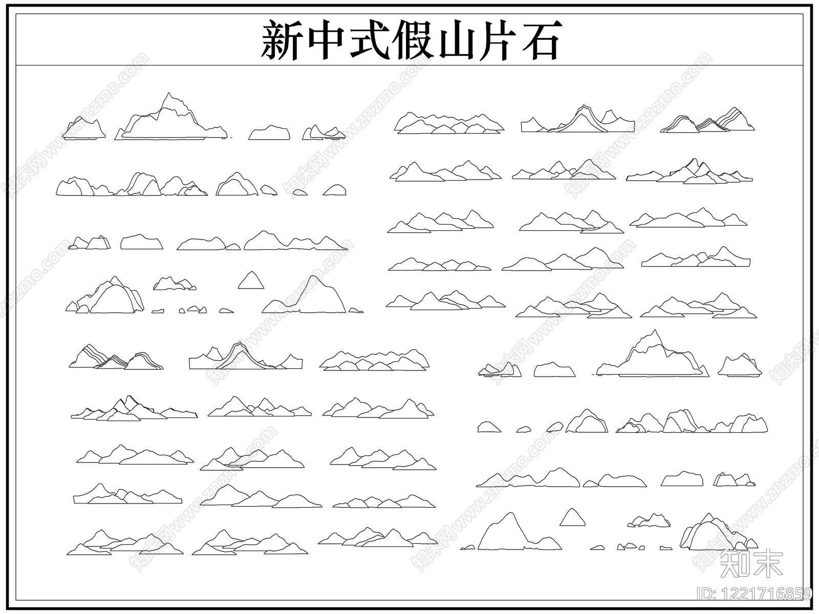 新中式综合硬装构件图库CAD图纸