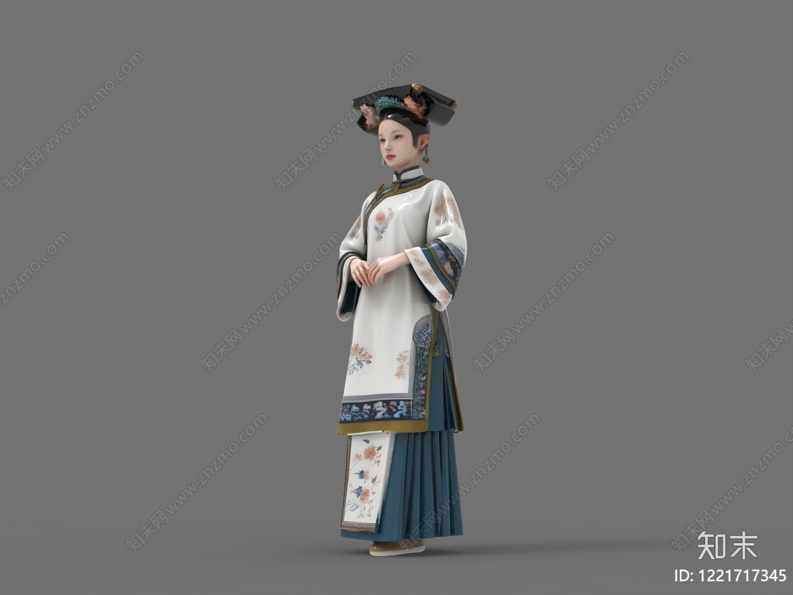中式虚拟人物SU模型下载【ID:1221717345】