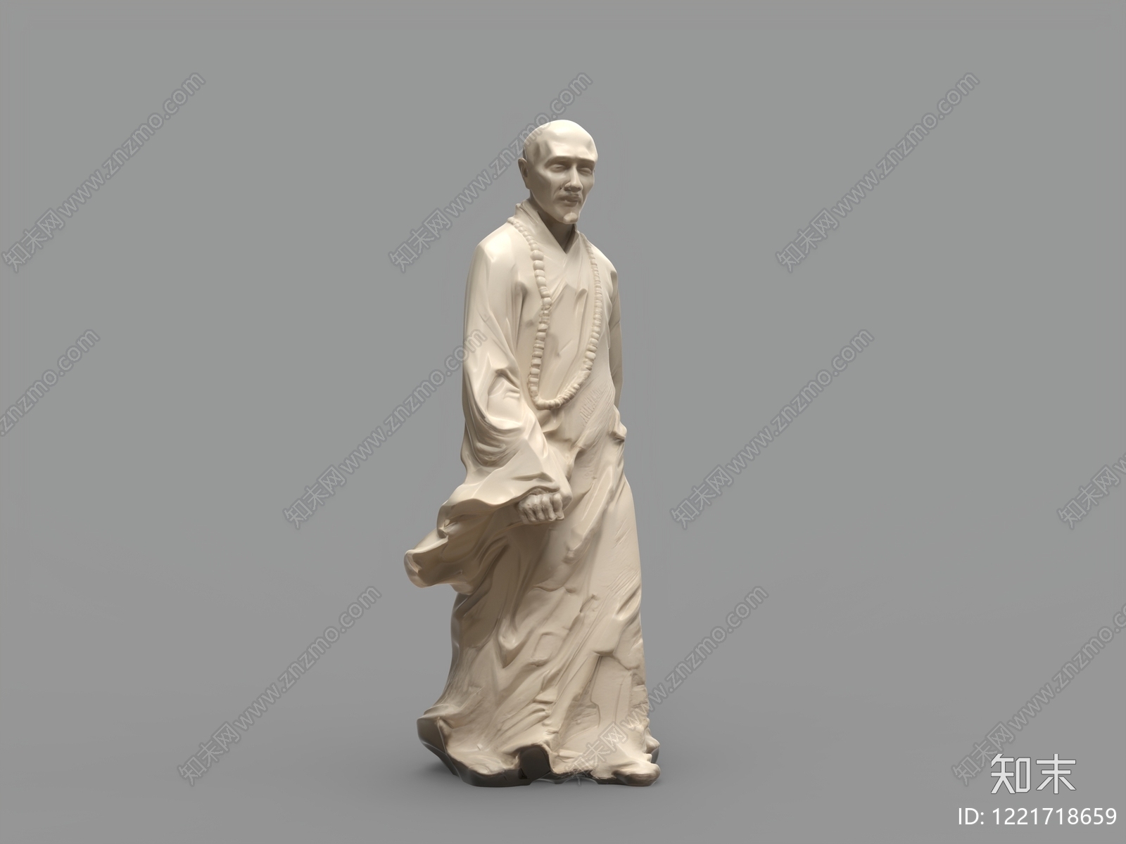 中式雕塑摆件3D模型下载【ID:1221718659】