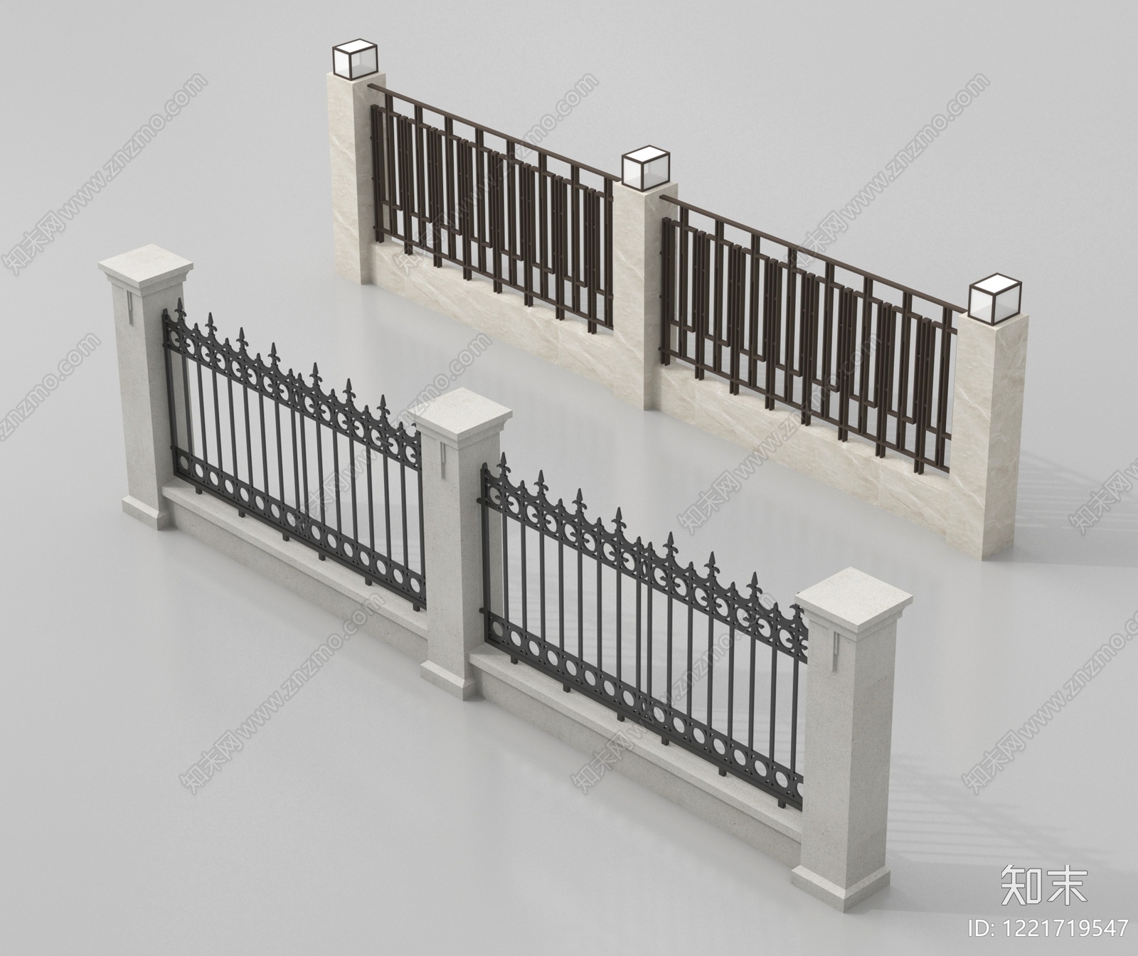 欧式栏杆3D模型下载【ID:1221719547】
