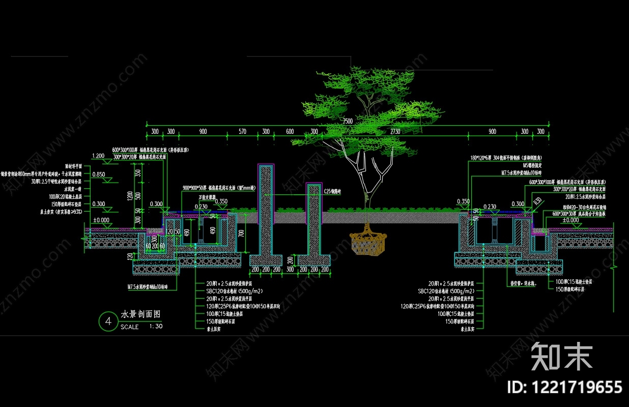 示范区景观cad施工图下载【ID:1221719655】