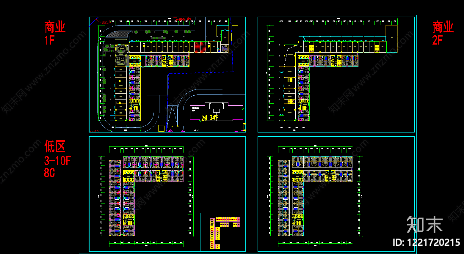 公寓建筑cad施工图下载【ID:1221720215】
