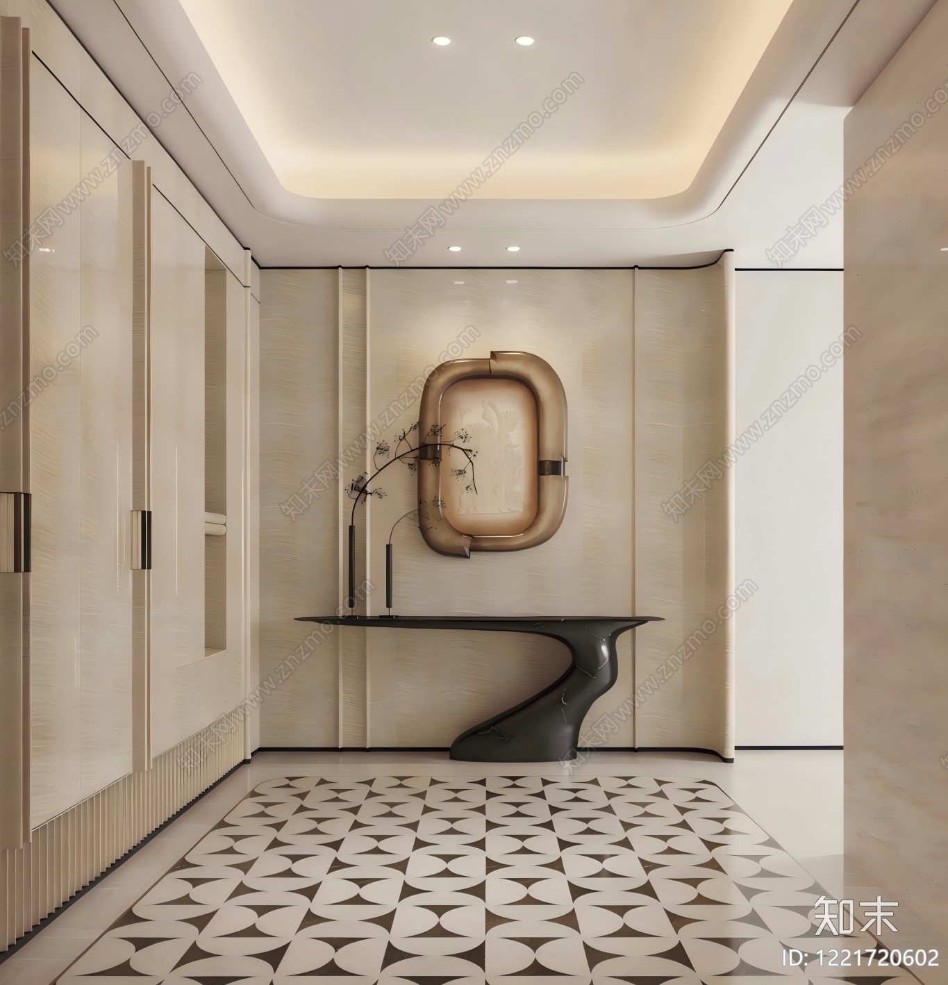 轻奢玄关SU模型下载【ID:1221720602】
