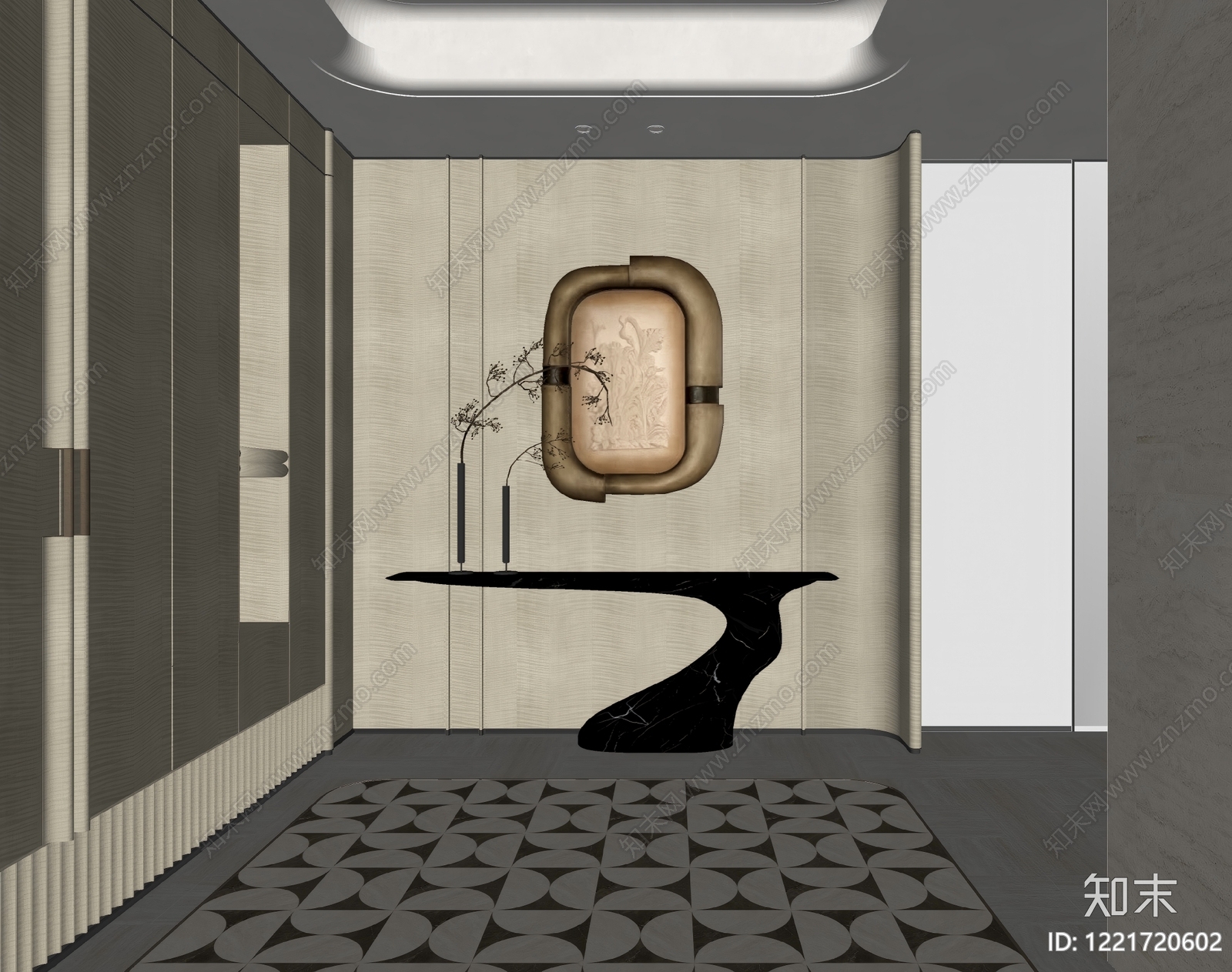 轻奢玄关SU模型下载【ID:1221720602】