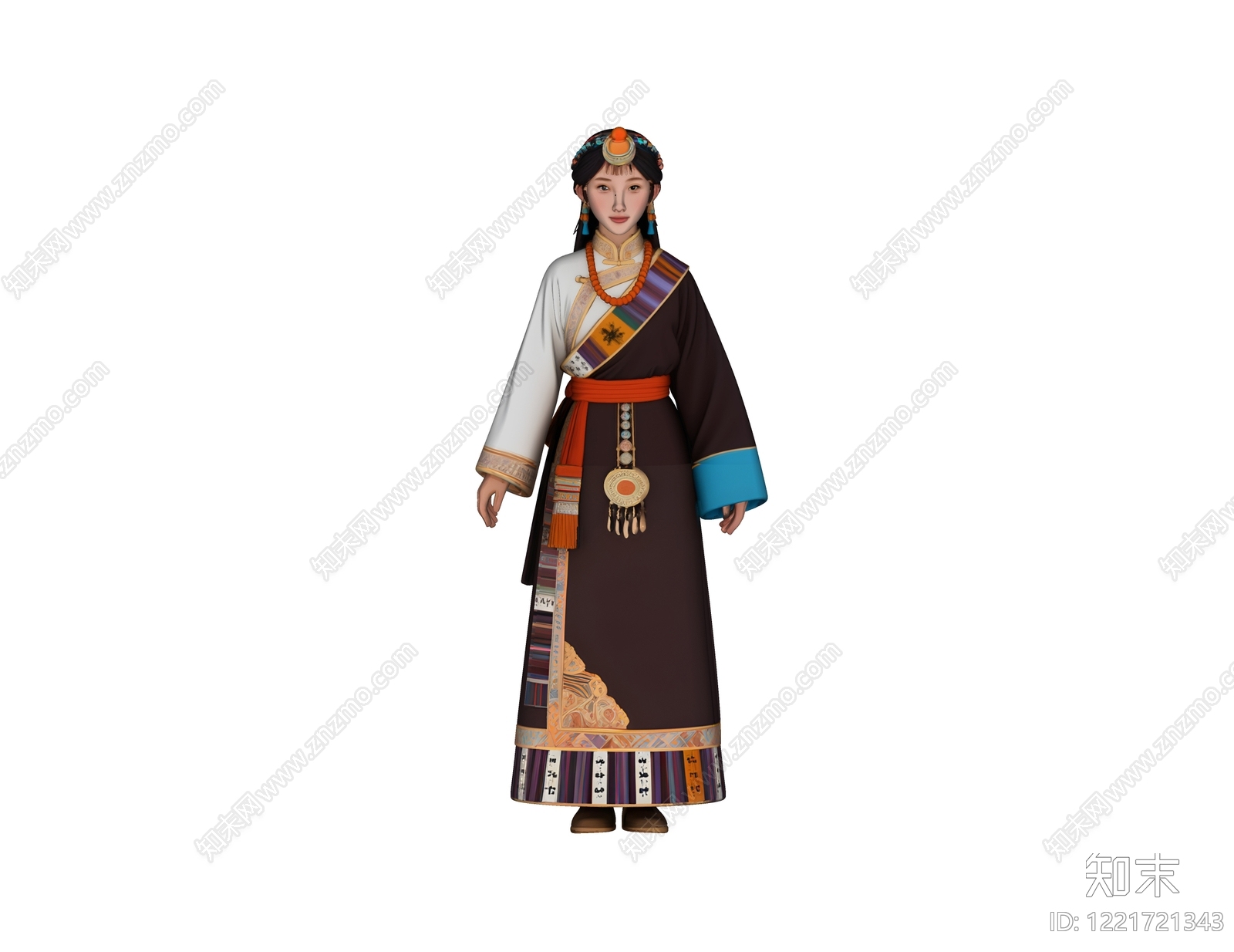 中式虚拟人物SU模型下载【ID:1221721343】