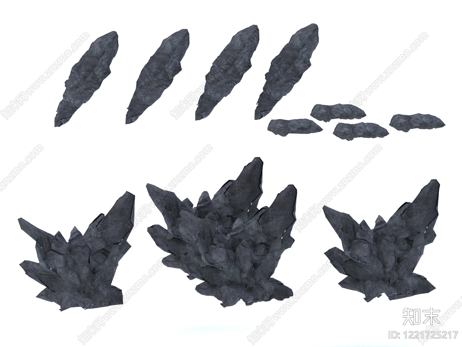工业风石头3D模型下载【ID:1221725217】