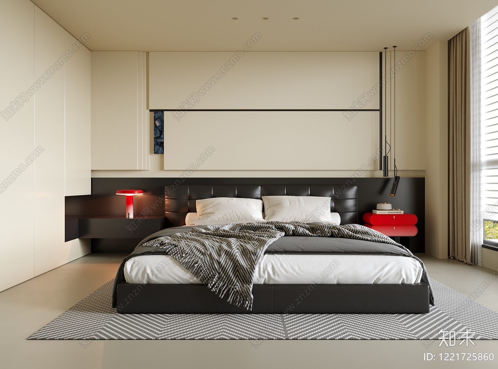 意式极简家居卧室SU模型下载【ID:1221725860】