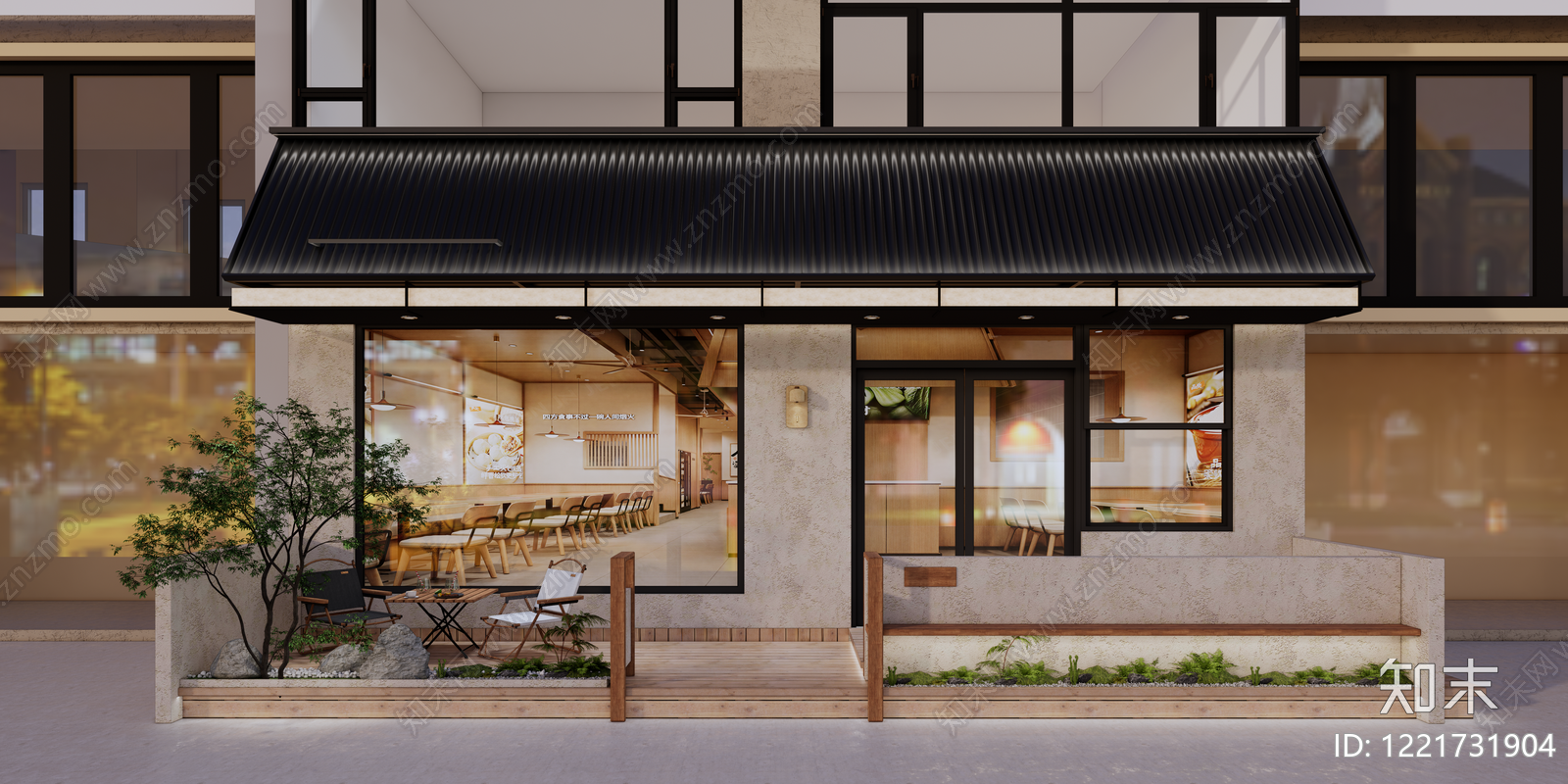 日式中餐厅SU模型草图
