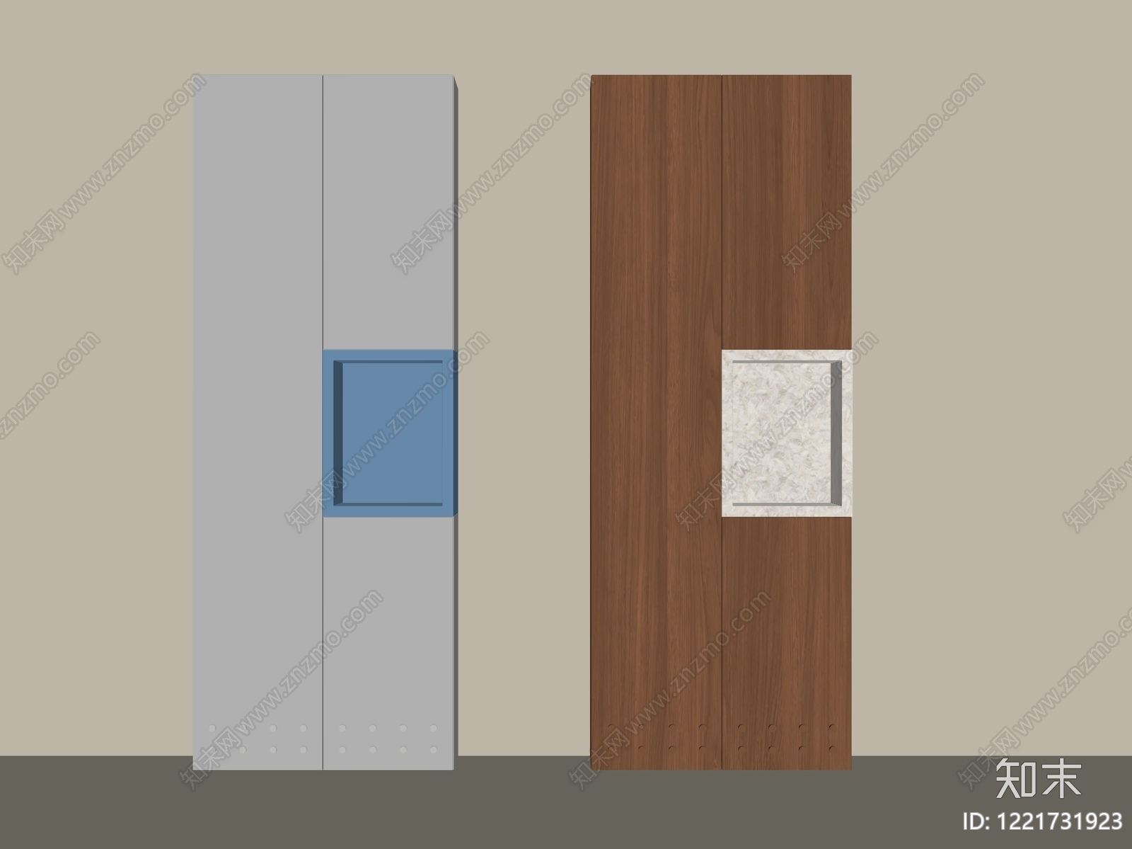 极简衣柜SU模型下载【ID:1221731923】