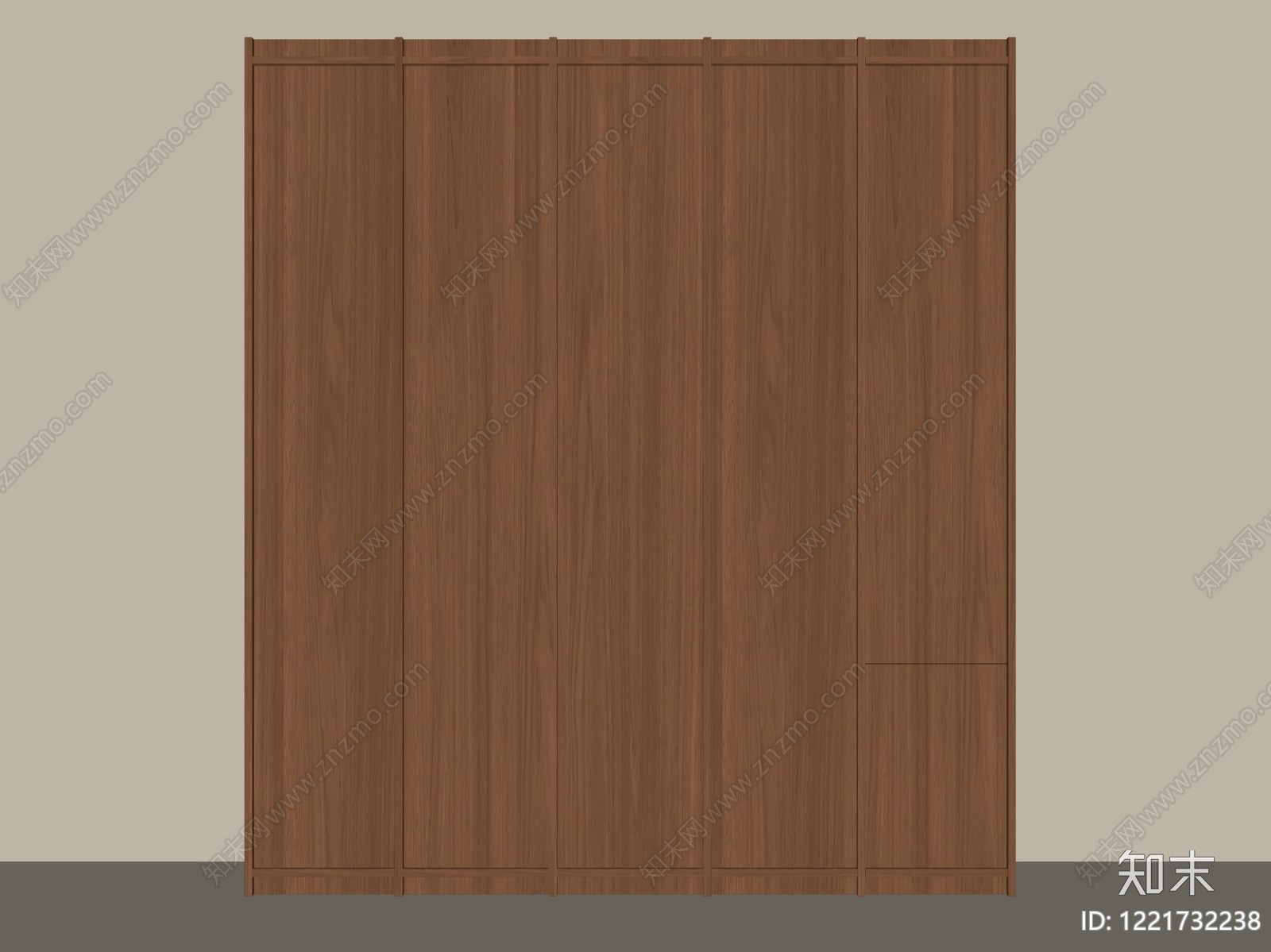 极简衣柜SU模型下载【ID:1221732238】