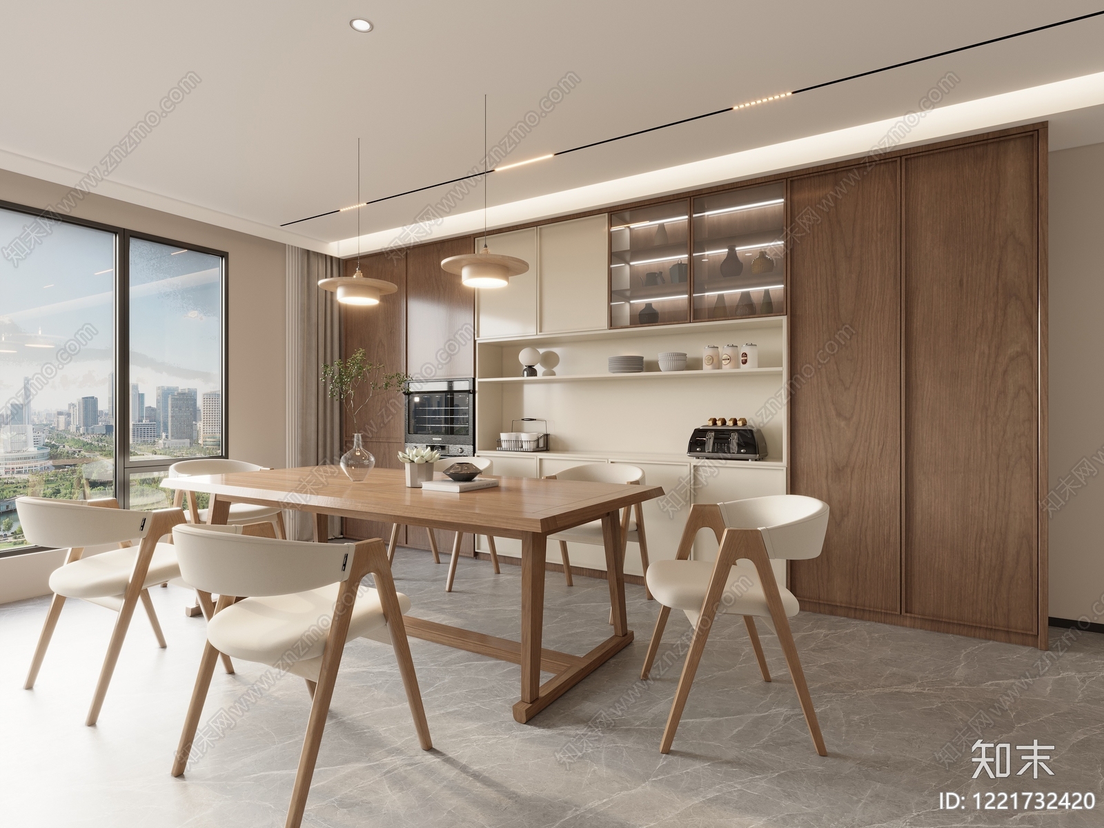 原木风餐桌椅SU模型下载【ID:1221732420】