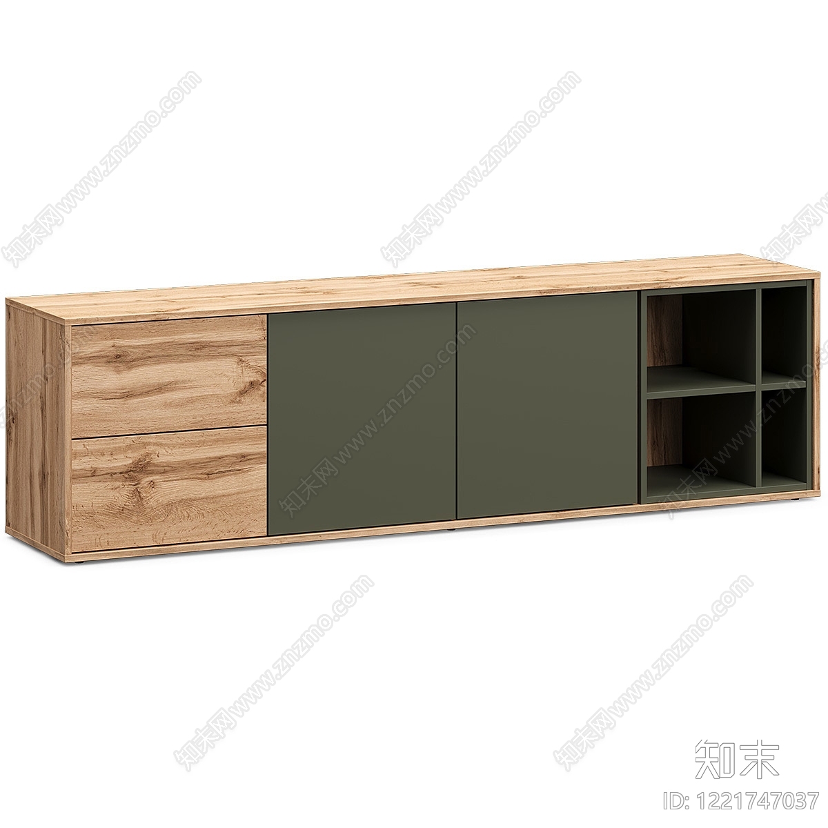 原木风电视柜3D模型下载【ID:1221747037】
