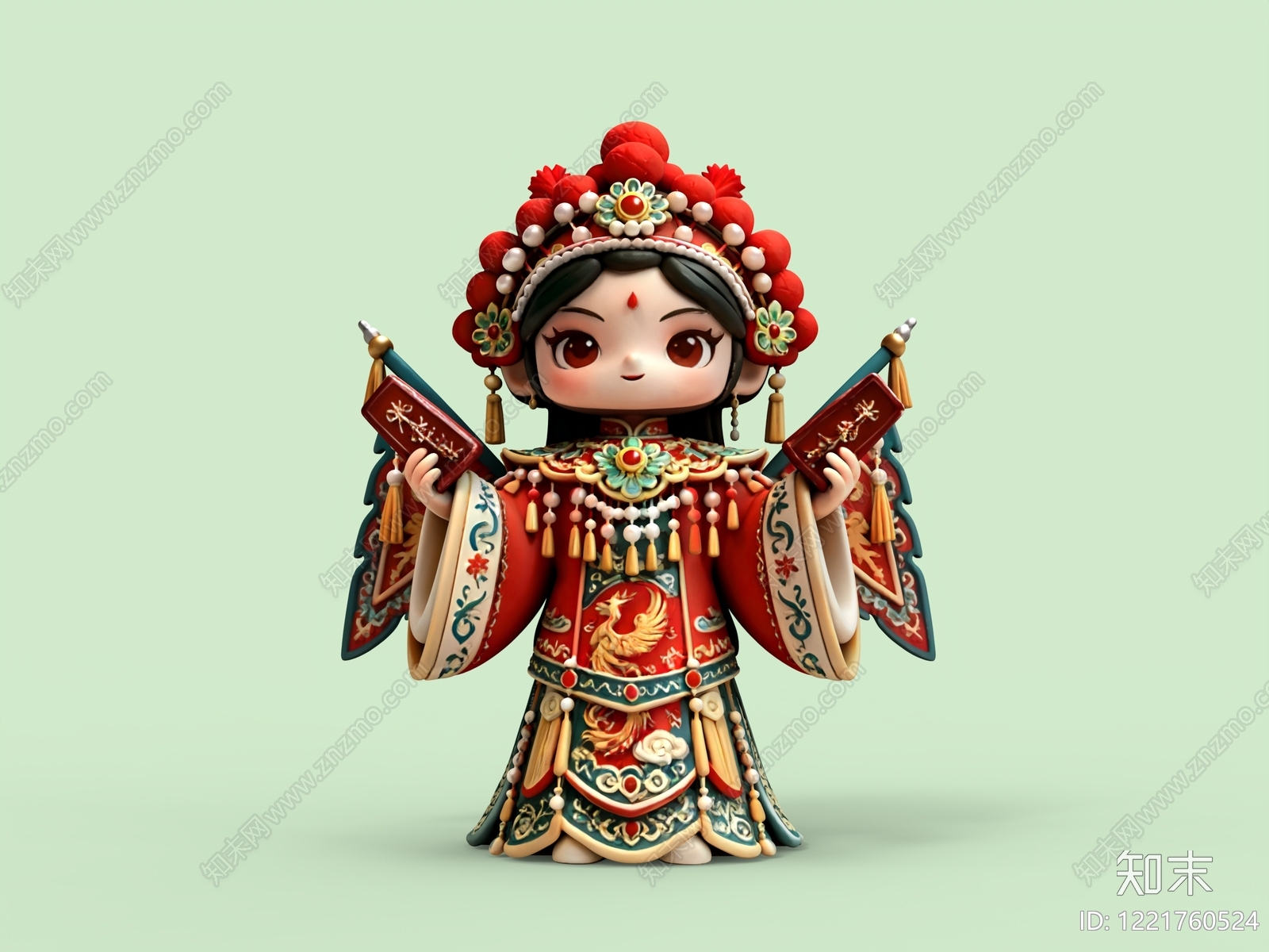 中式雕塑摆件SU模型下载【ID:1221760524】