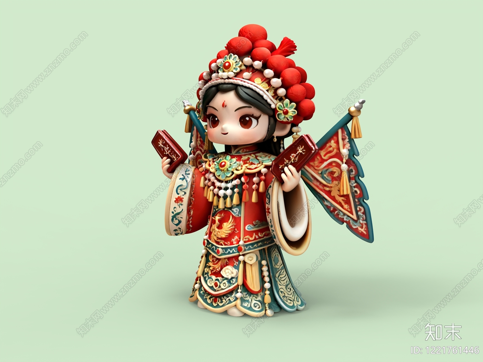 中式虚拟人物3D模型下载【ID:1221761446】