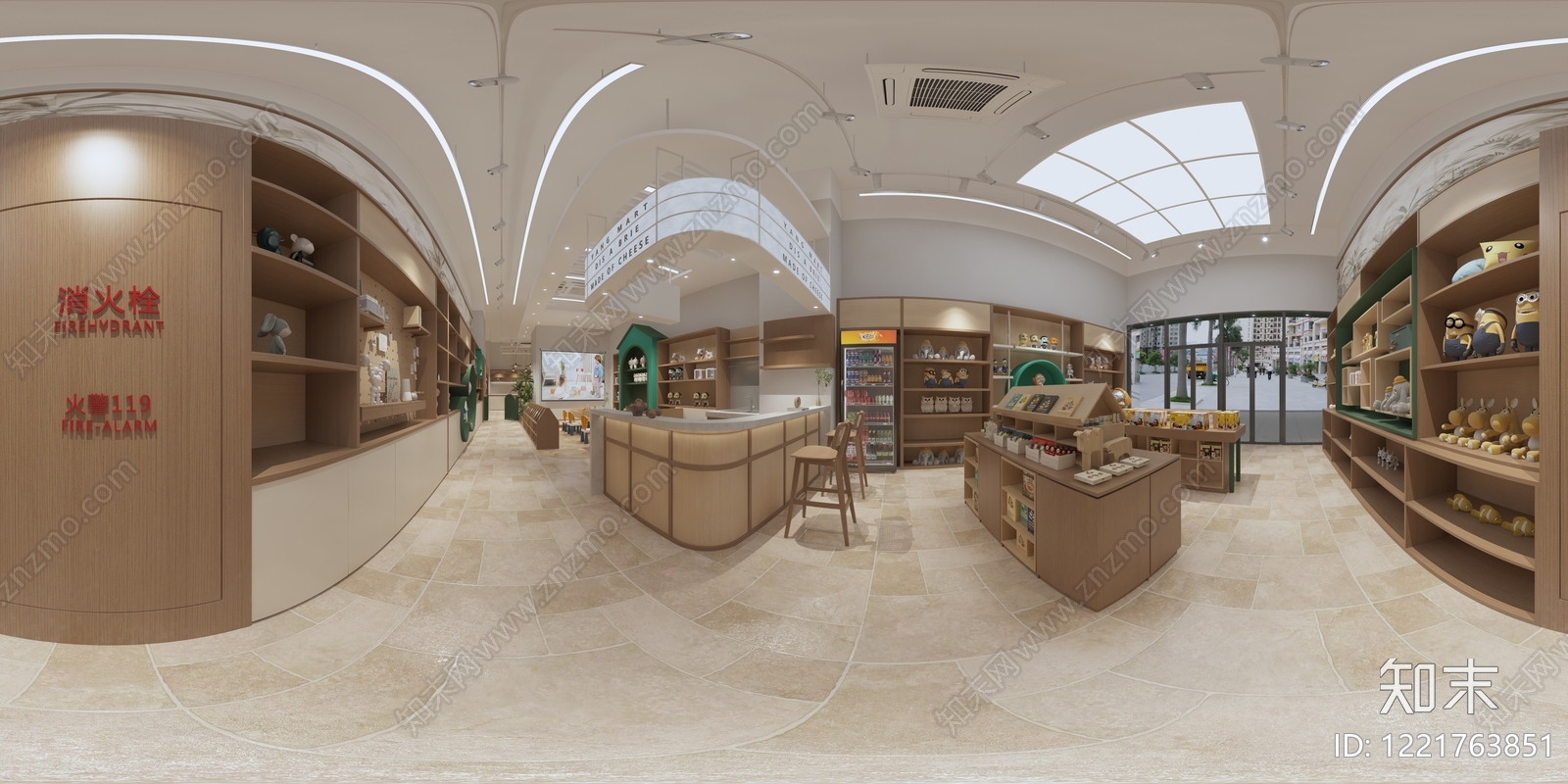原木风玩具礼品店3D模型下载【ID:1221763851】