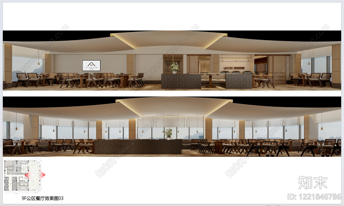 酒店公区cad施工图下载【ID:1221846786】