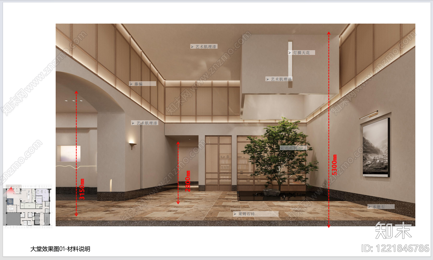 酒店公区cad施工图下载【ID:1221846786】