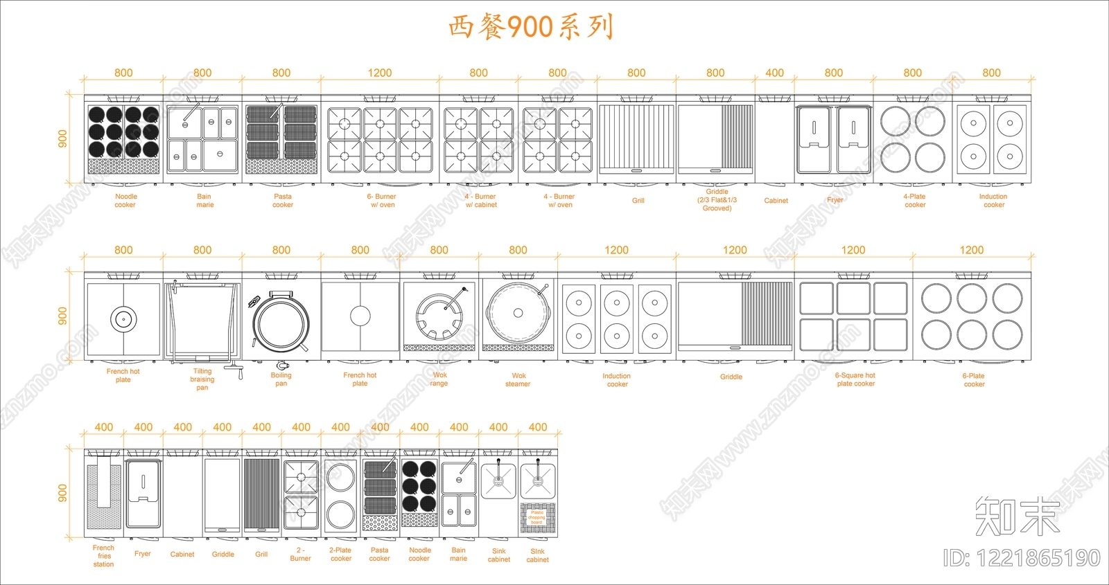 餐厅家具cad施工图下载【ID:1221865190】