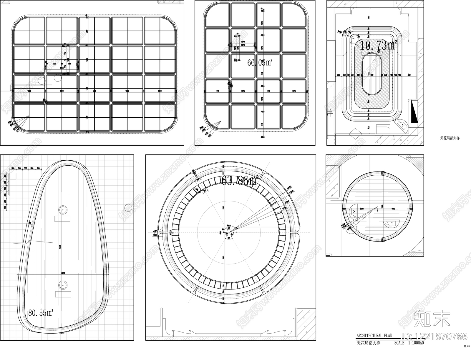 整体办公空间cad施工图下载【ID:1221870766】