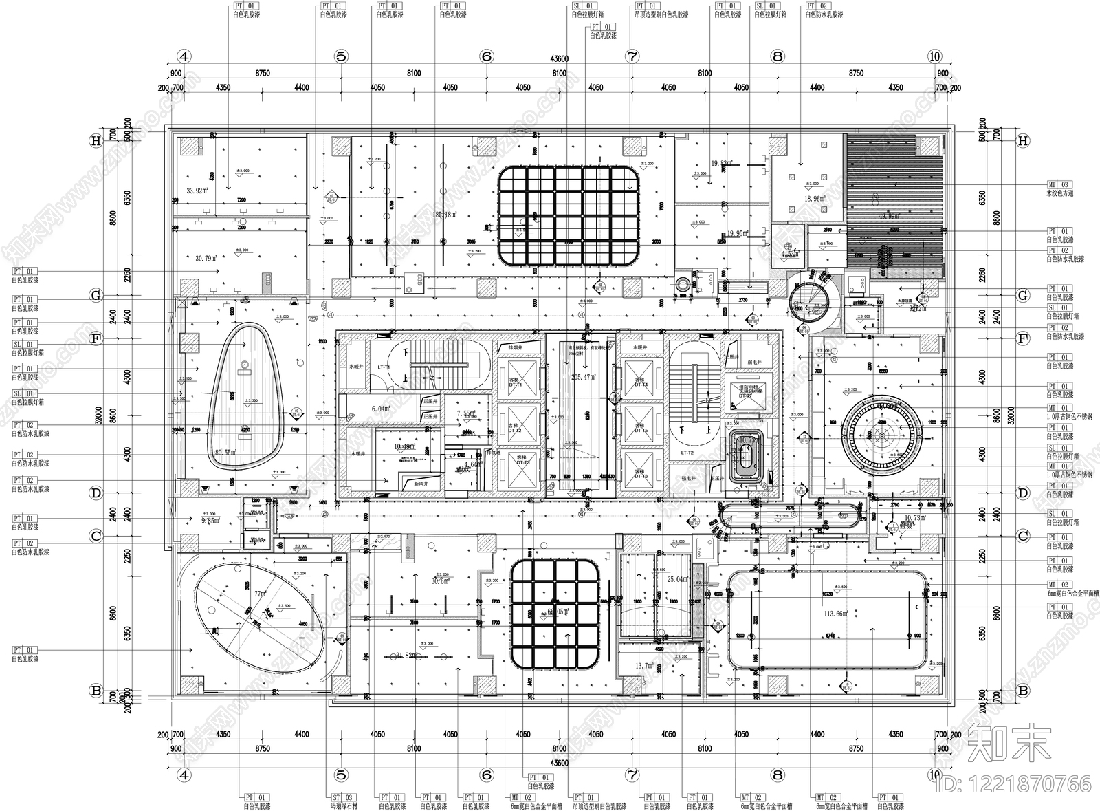 整体办公空间cad施工图下载【ID:1221870766】