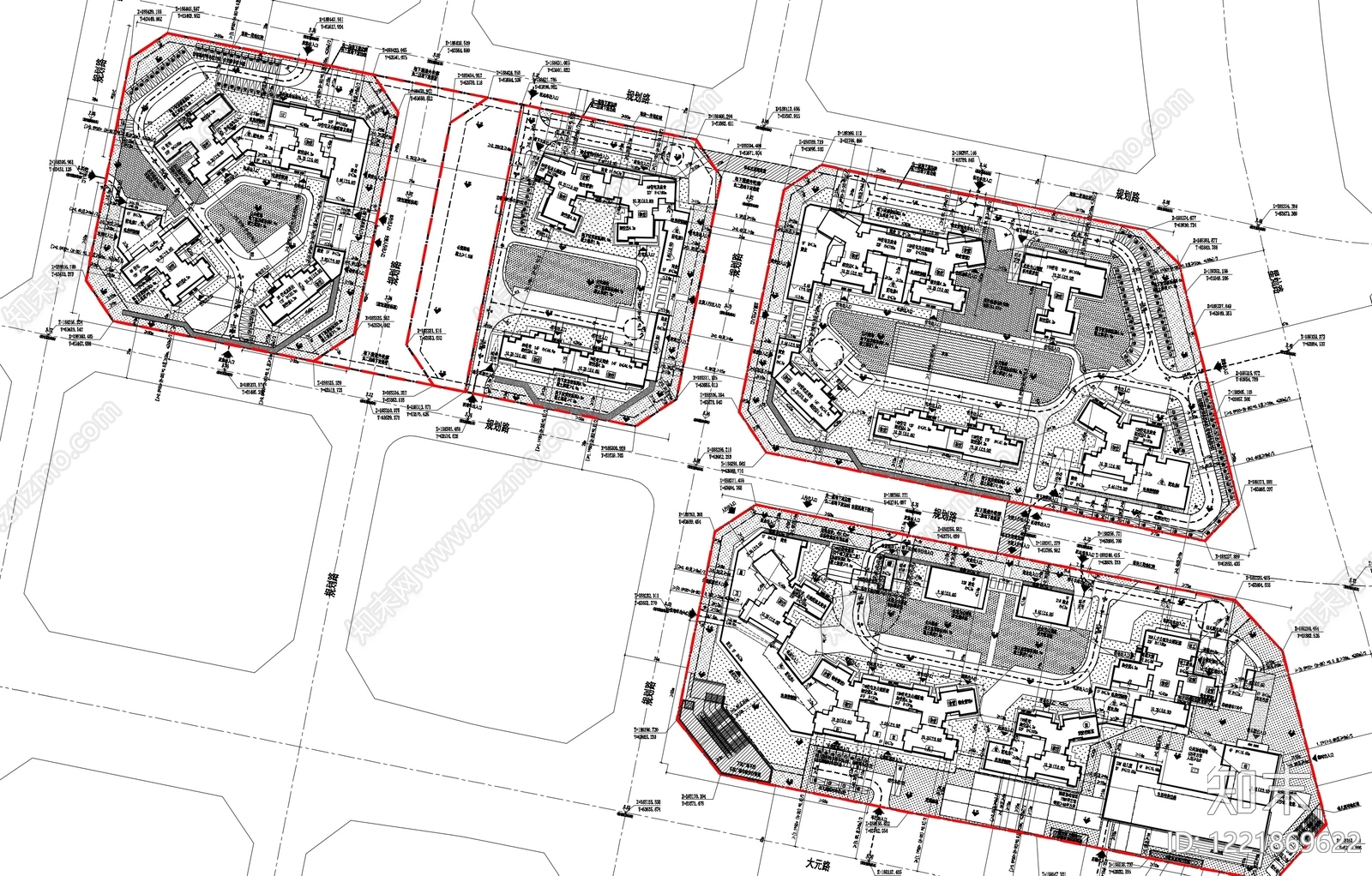 住宅楼建筑cad施工图下载【ID:1221869622】