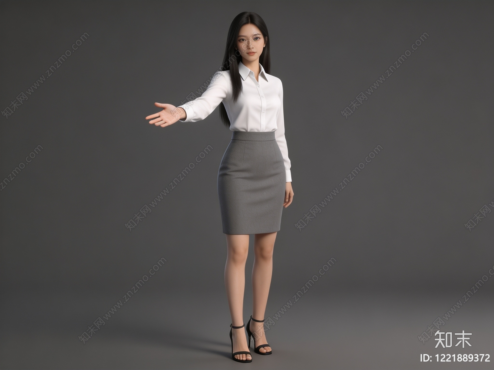 极简虚拟人物SU模型下载【ID:1221889372】