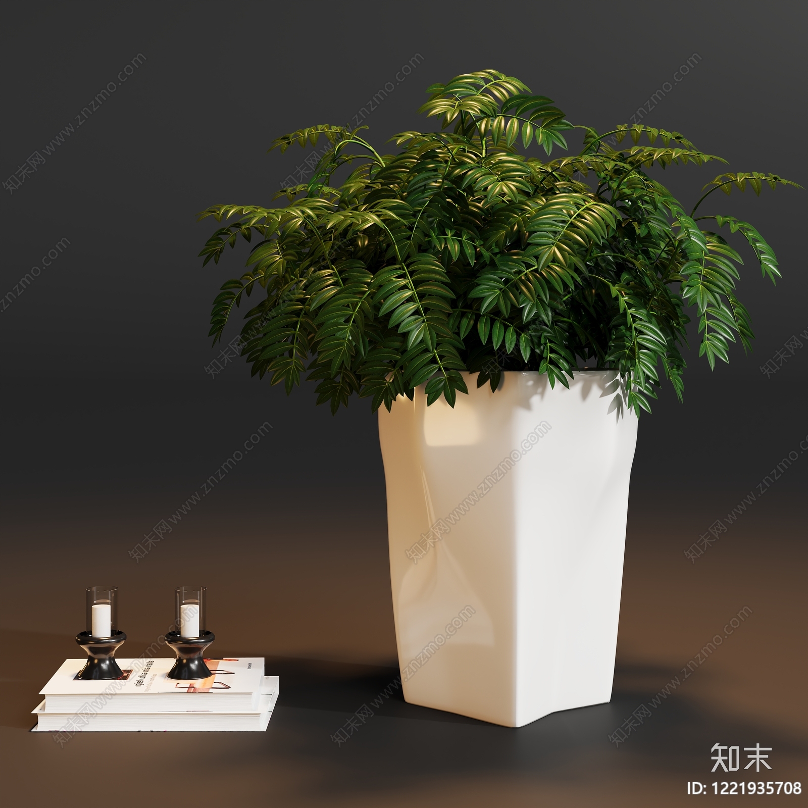 极简盆栽3D模型下载【ID:1221935708】