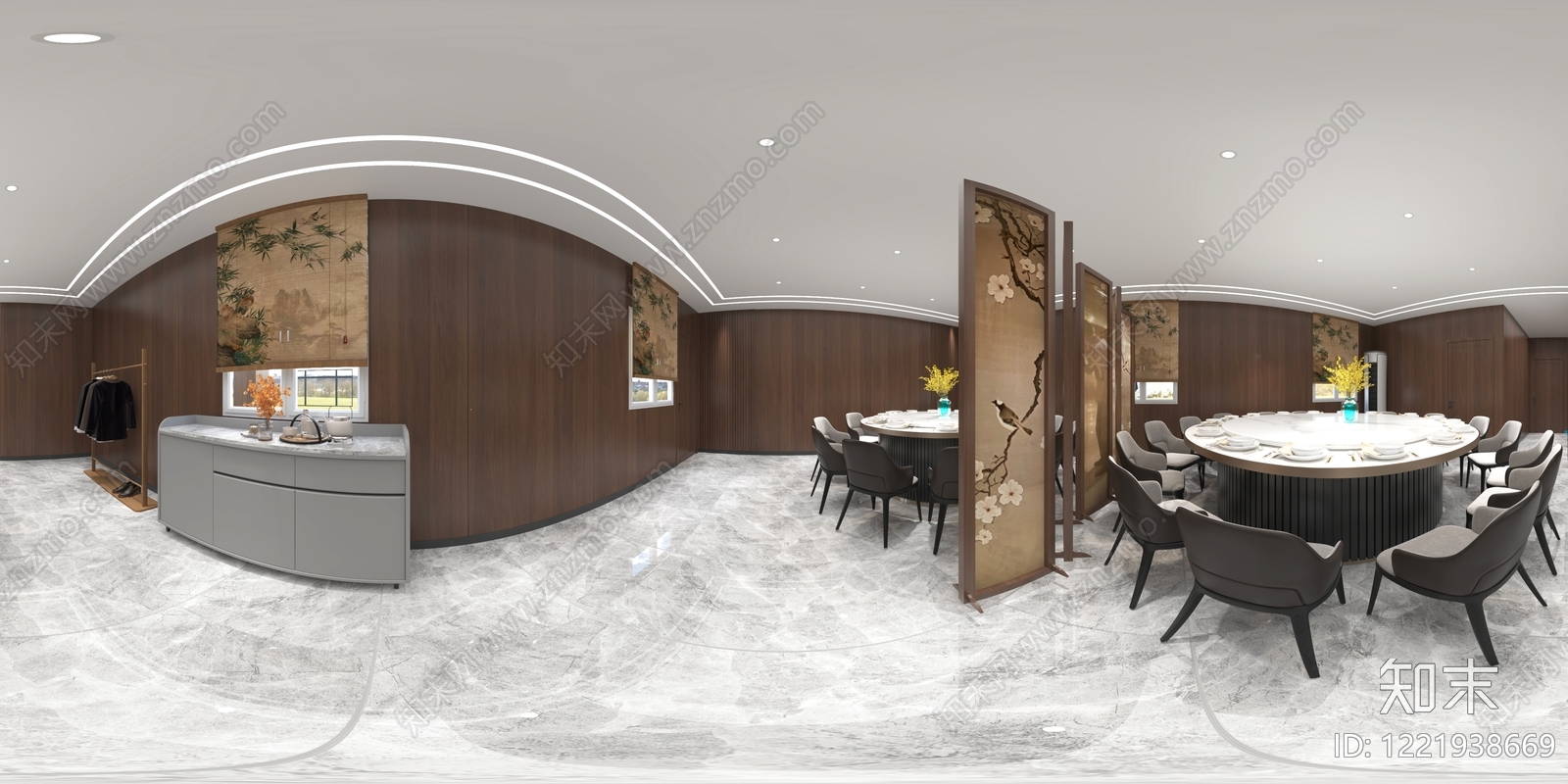 XX宴会厅3D模型下载【ID:1221938669】